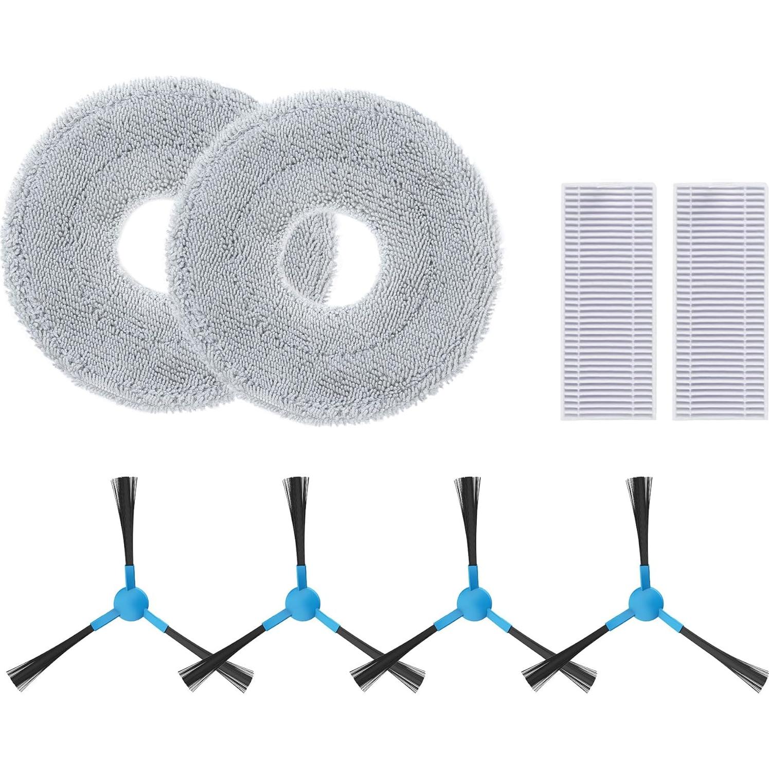 V5 Robot Vacuum and Mop with Self-Empty Base + 4 Side Brushes, 2 Mop Cloth Pads, 2 Hepa Filters