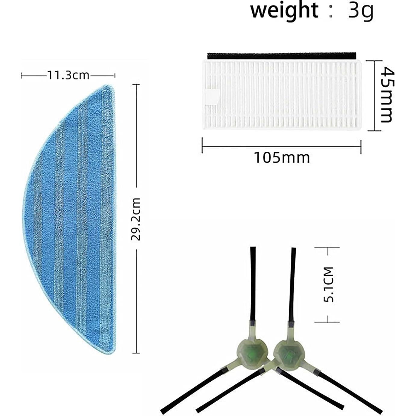 10PCS Replacement Parts Mop Pad Fit For Lefant M200/201/501/520/T700 Robot Vacuum Cleaner Accessories