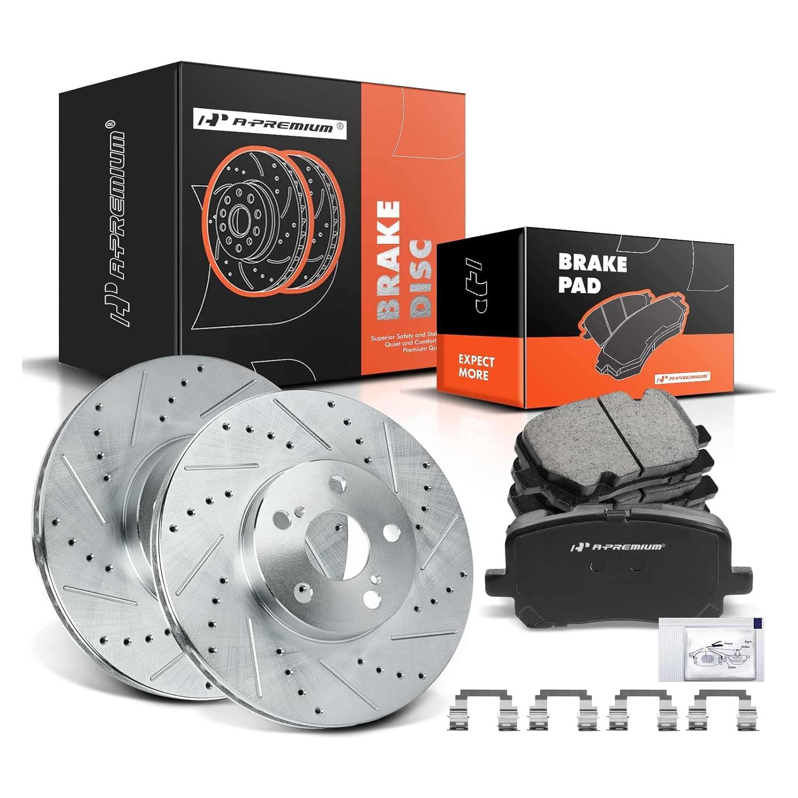 Discos de Freno Perforados y Ranurados A-Premium 275mm + Pastillas Cerámicas