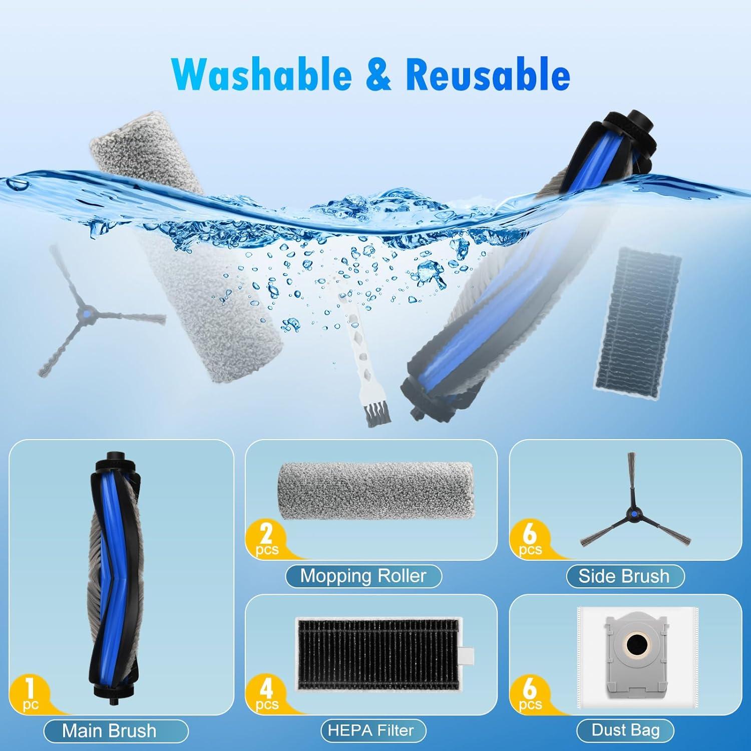 Kit de Accesorios 20 Piezas para ECOVACS DEEBOT X8 Pro y Yeedi S14