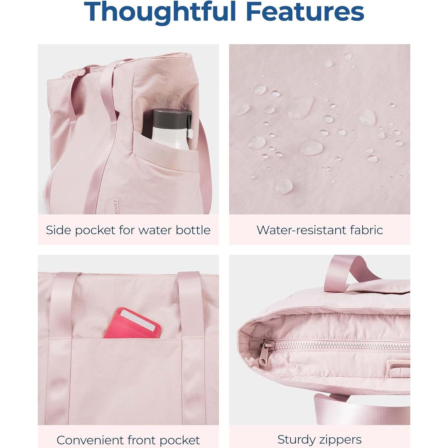 Bolsa Tote BAGSMART Mediana Rosa para Laptop 15.6"