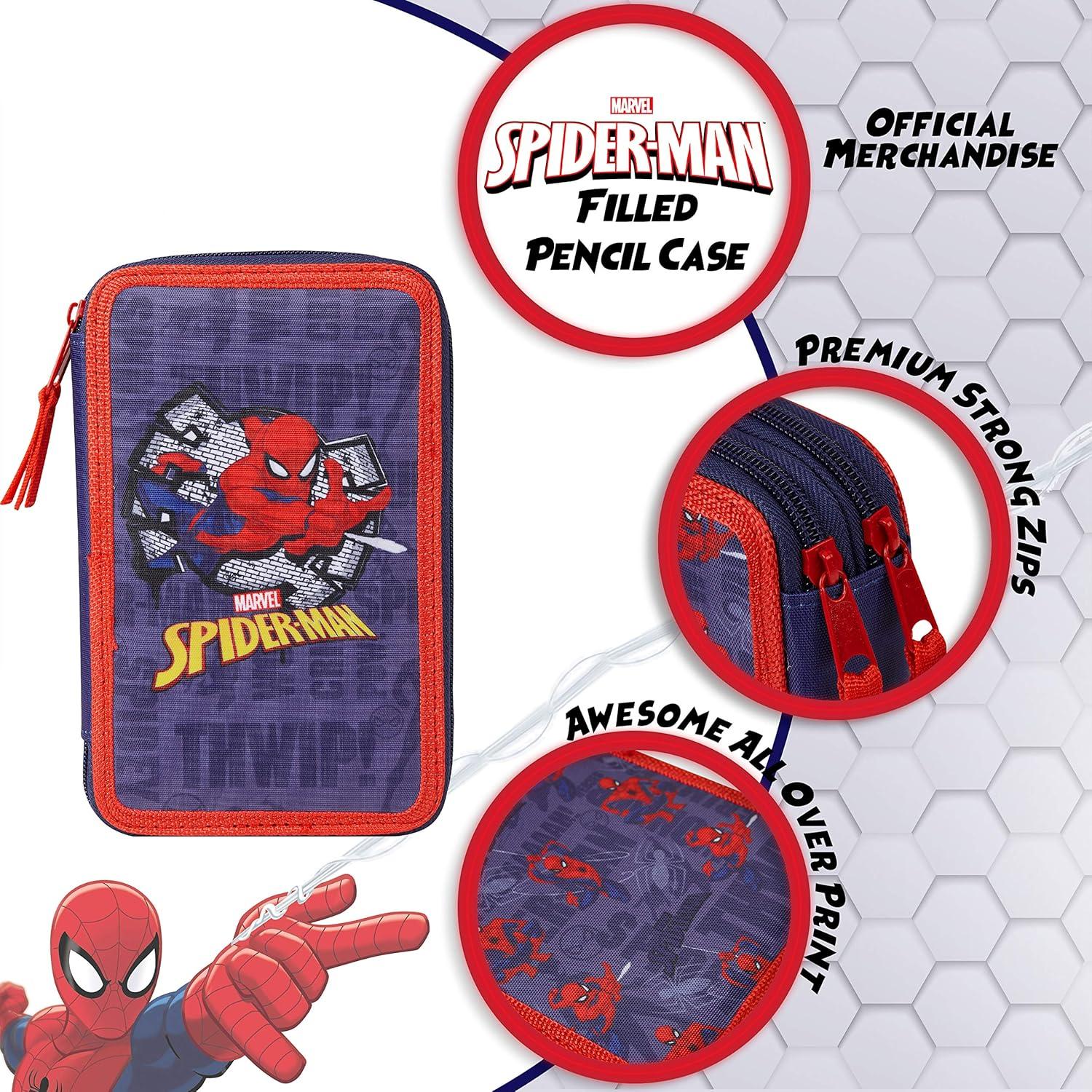 Estuche de Lápices Marvel Spiderman con Suministros Escolares