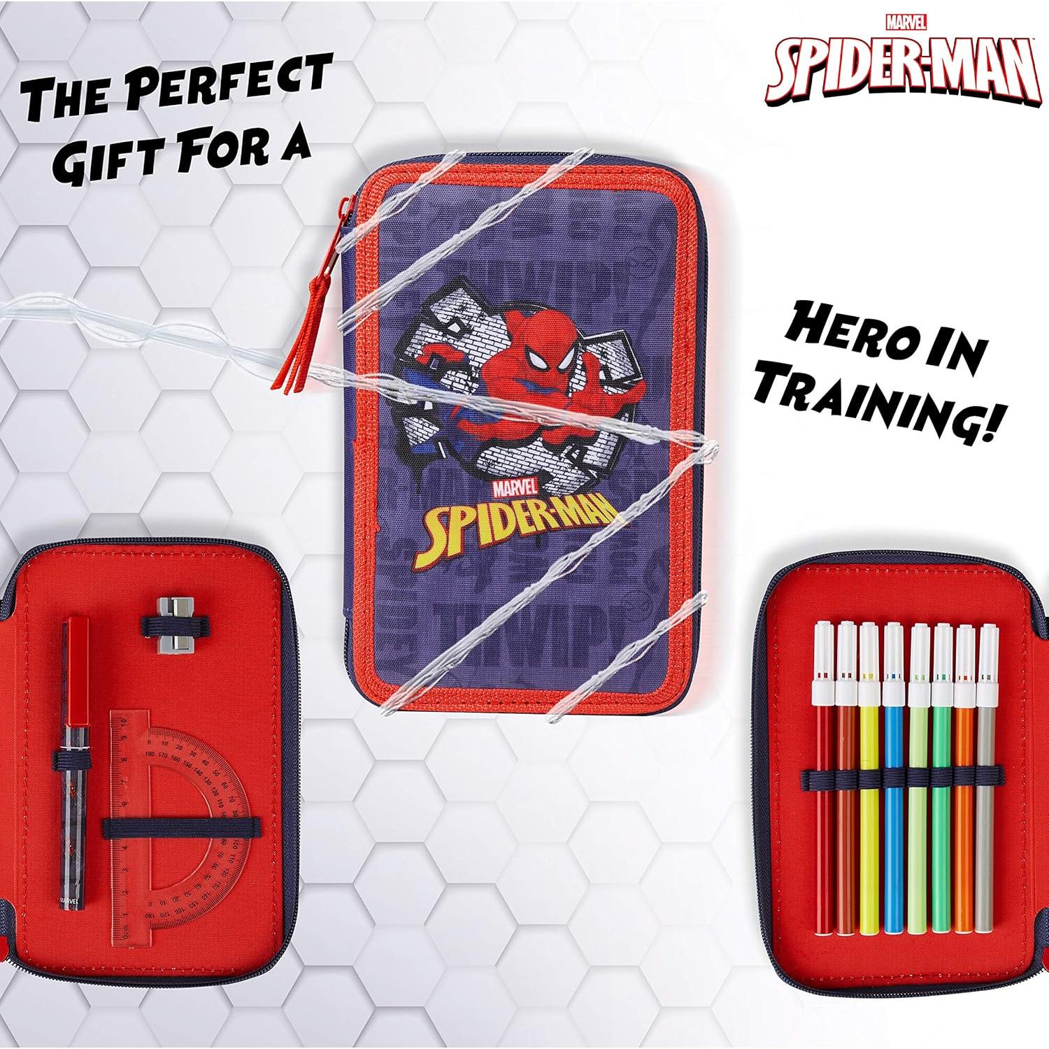 Estuche de Lápices Marvel Spiderman con Suministros Escolares