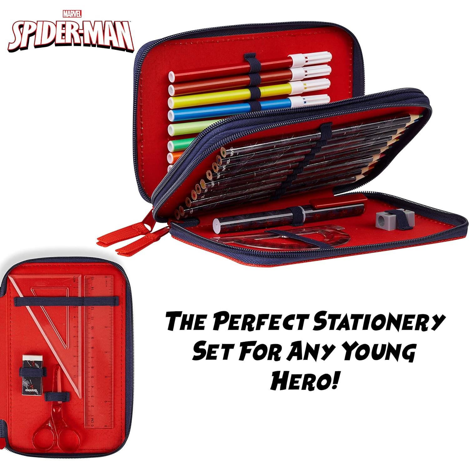 Estuche de Lápices Marvel Spiderman con Suministros Escolares