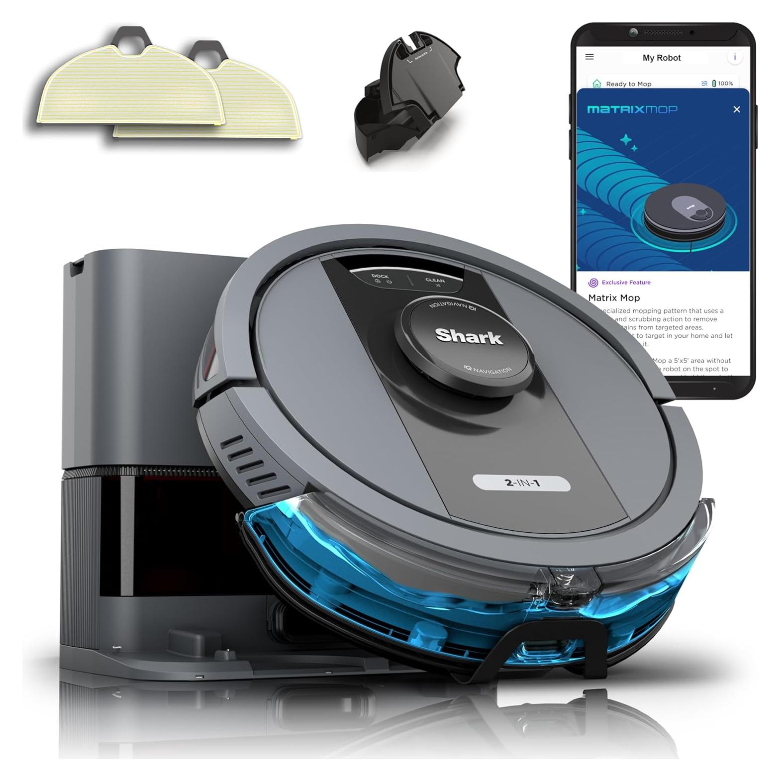 Aspiradora Robot 2 en 1 Shark RV2400WS con Trapeado y Autovaciado