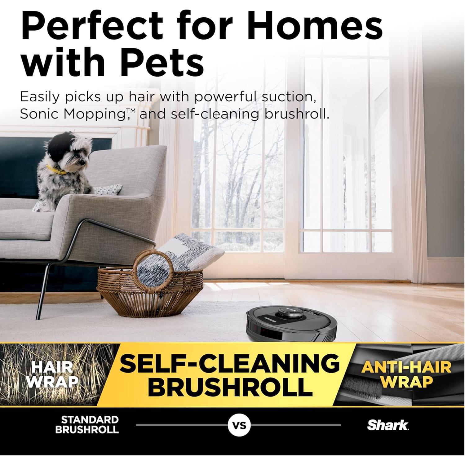 Aspiradora Robot 2 en 1 Shark RV2400WS con Trapeado y Autovaciado