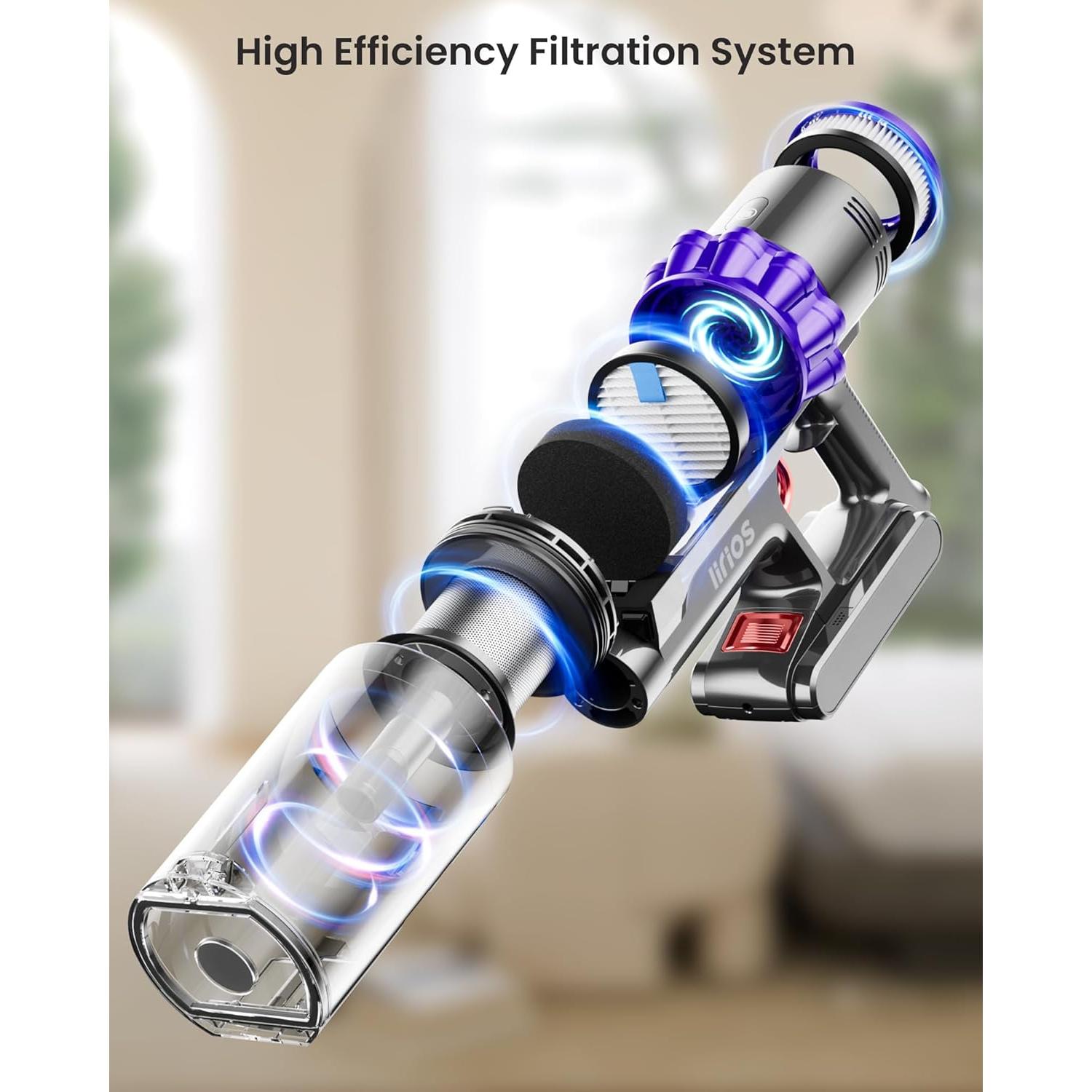 Aspiradora Inalámbrica Iirios Q7 550W 45KPA 70Min Oro