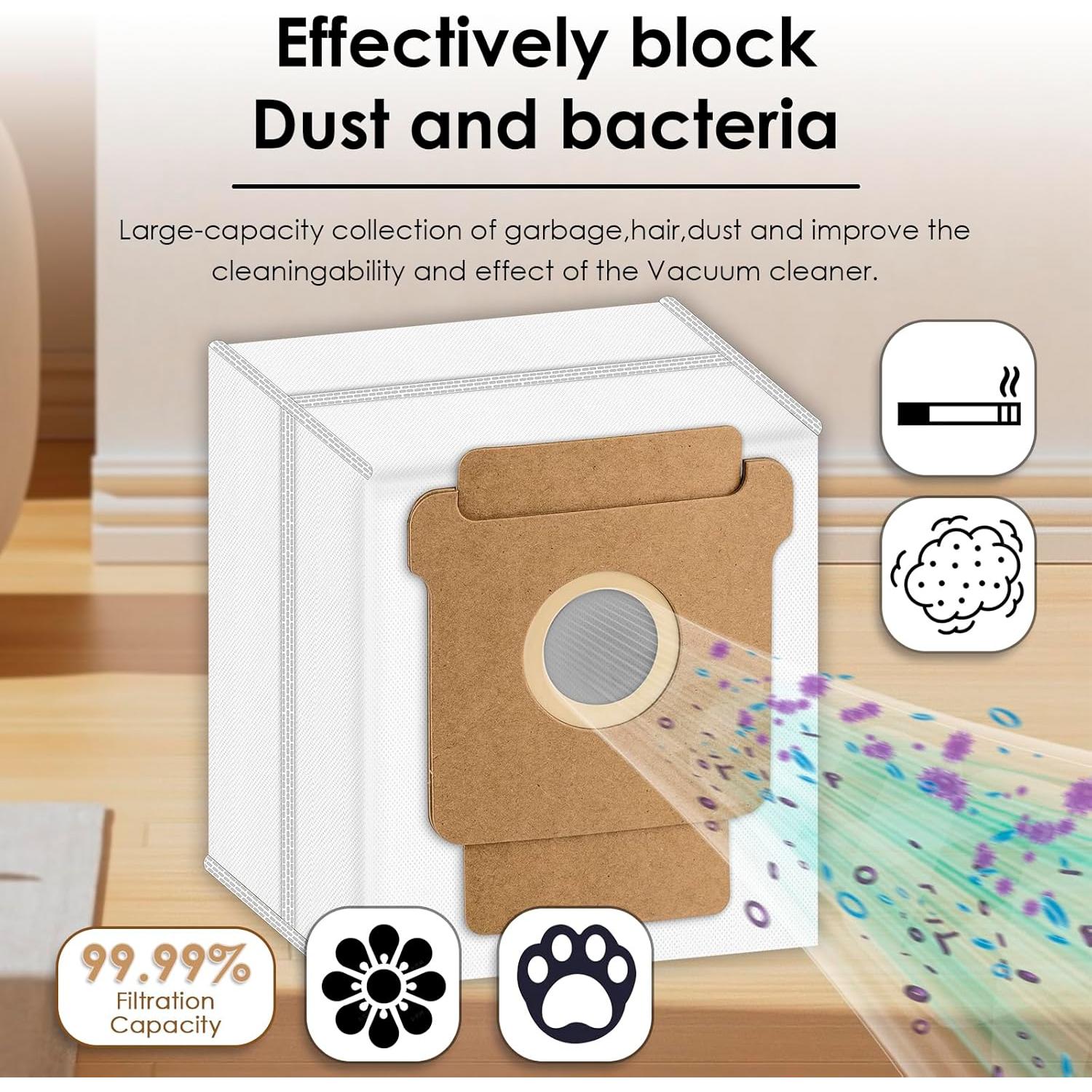 Bolsas de Polvo para Aspiradora iRobot Roomba Q0520 - 6 Piezas