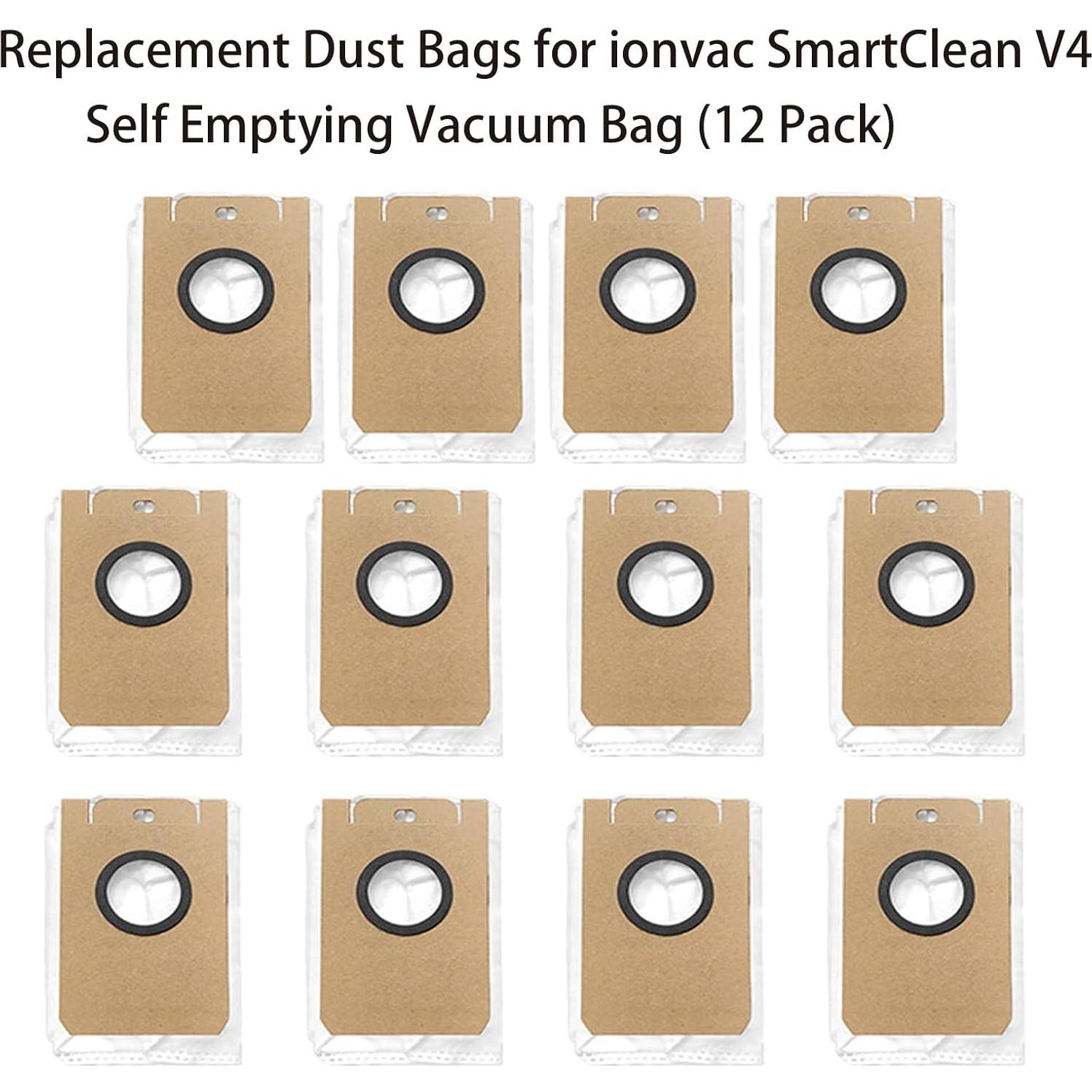 Bolsas de Polvo de Reemplazo YERXPAFT para ionvac SmartClean V4 - 12 Unidades