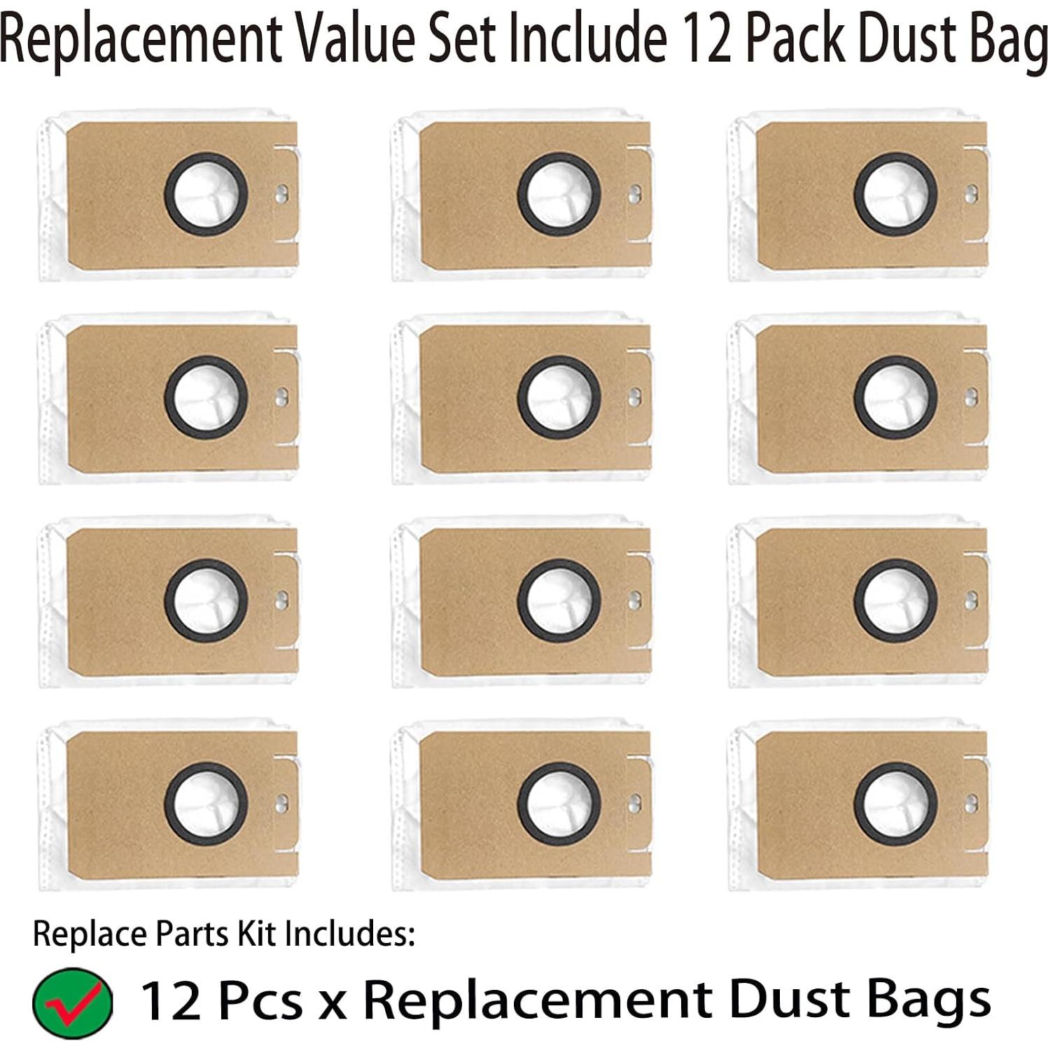 Bolsas de Polvo de Reemplazo YERXPAFT para ionvac SmartClean V4 - 12 Unidades