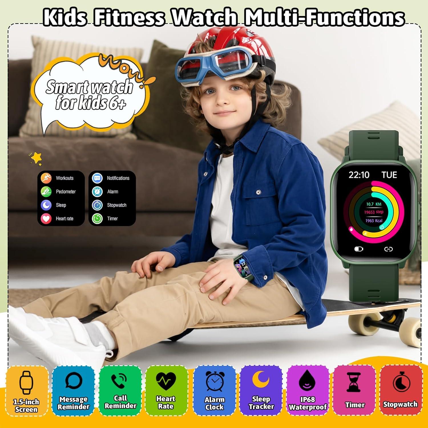 Reloj Inteligente HENGTO W99 para Niños Verde 20 Modos