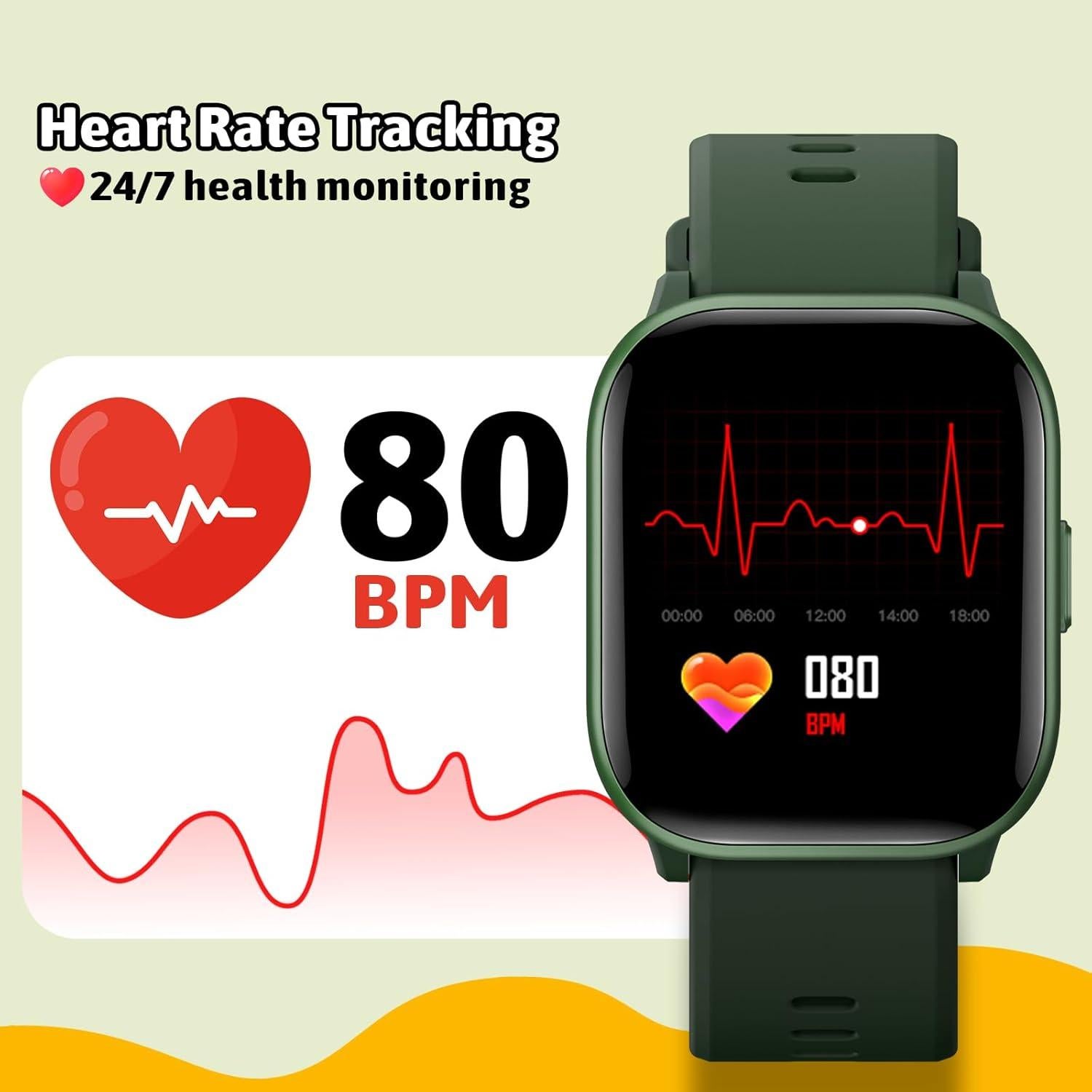 Reloj Inteligente HENGTO W99 para Niños Verde 20 Modos