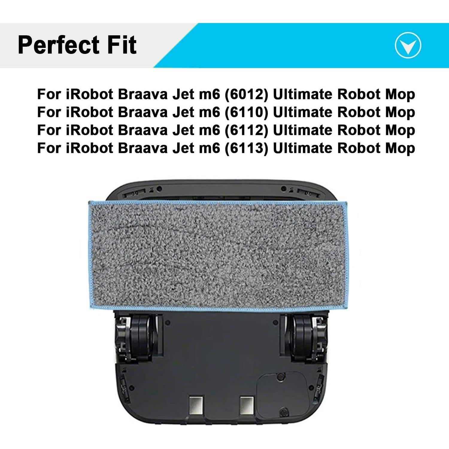 Extolife 8 Almohadillas Reutilizables para iRobot Braava Jet M6