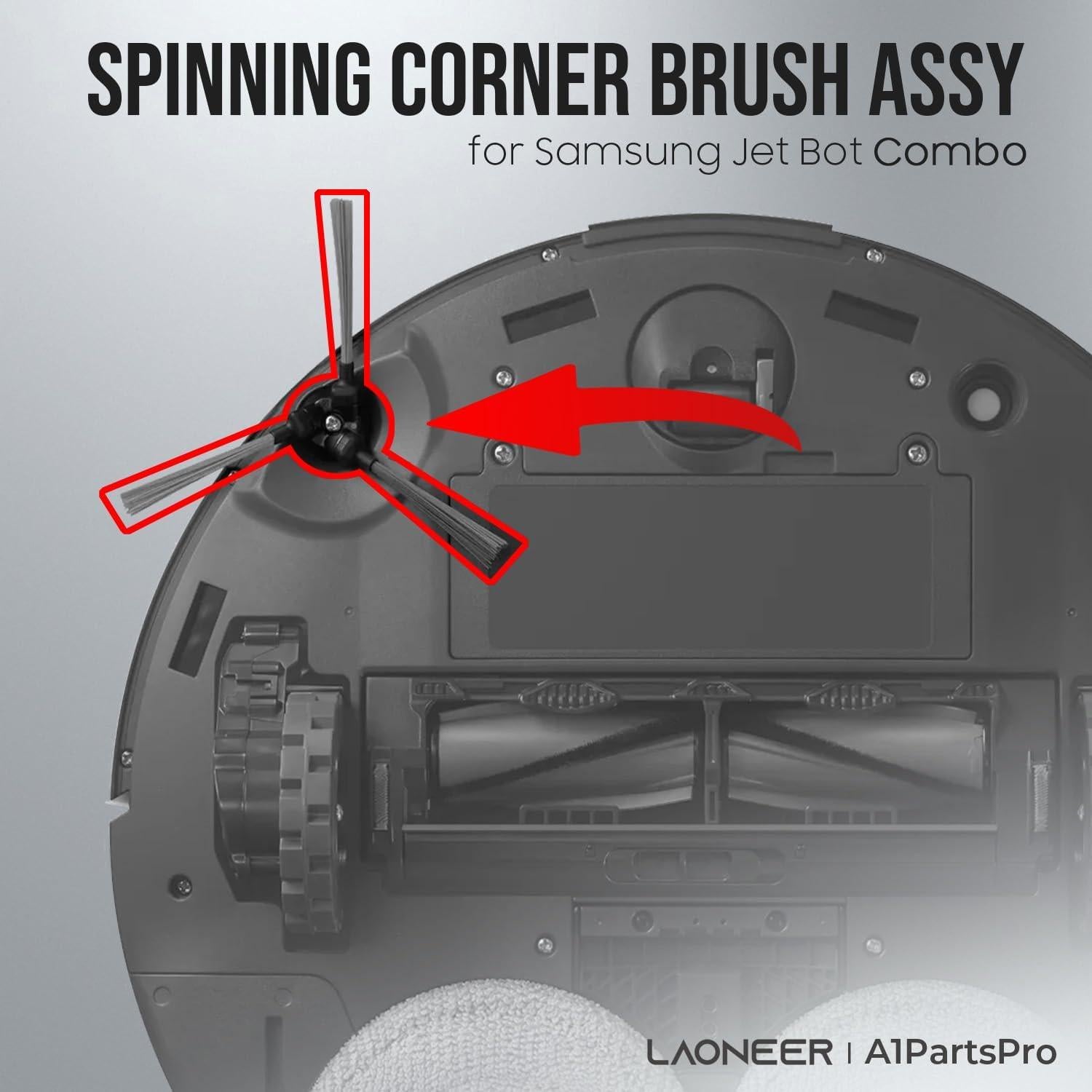 Cepillo Lateral Giratorio Laoneer para Robot Aspiradora Samsung Bespoke Jet Bot