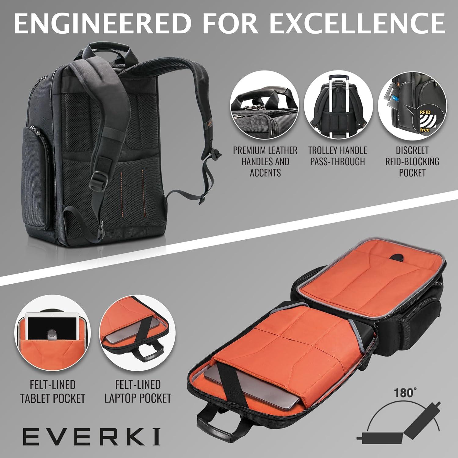 Mochila Ejecutiva Everki Onyx para Laptop 15.6" Negra