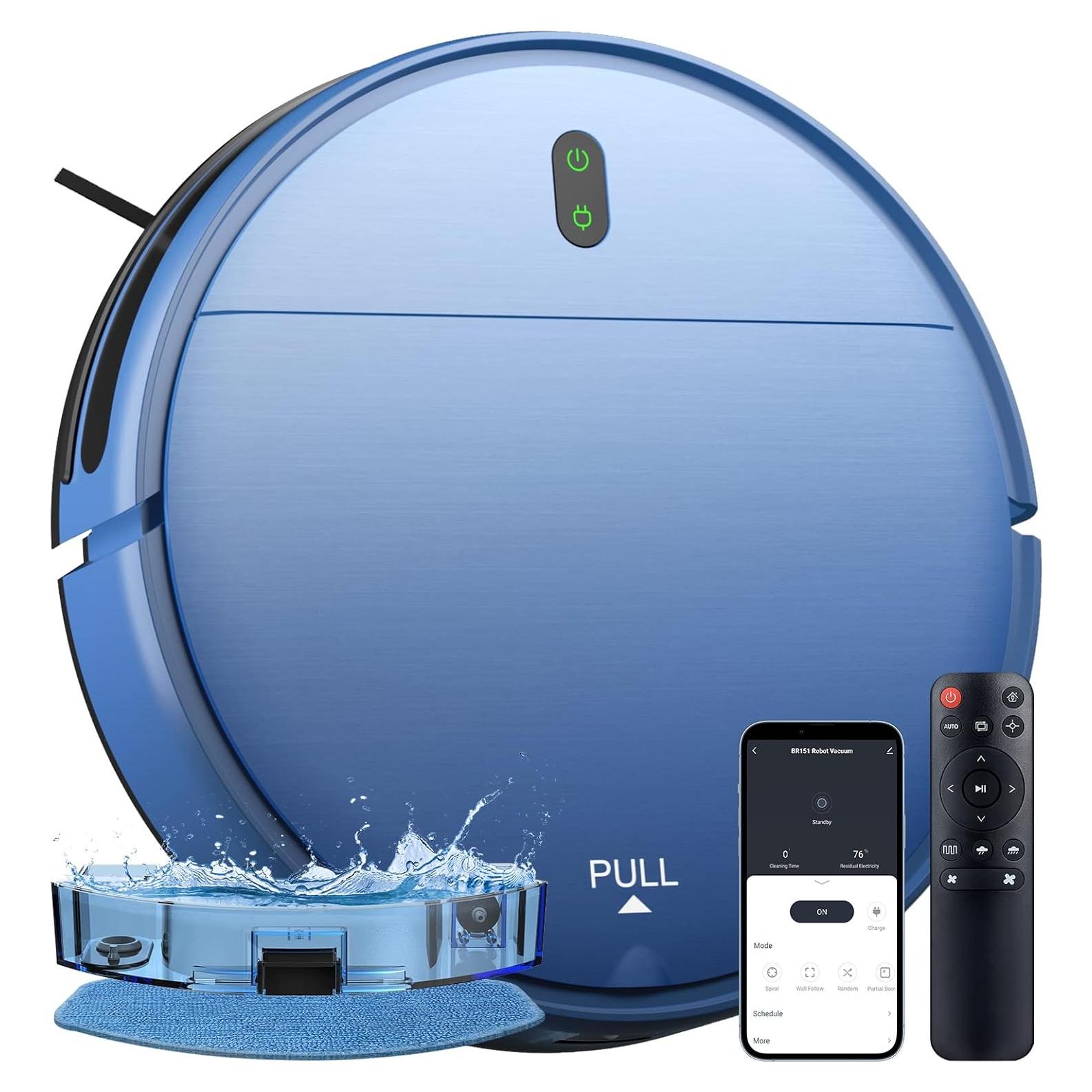 Robot Aspiradora ZCWA BR151BL 2 en 1 con Control APP y 100 min