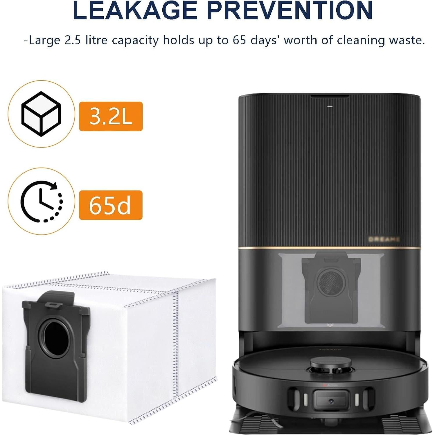 14 Piezas Bolsas de Desecho Dreame L10s Ultra 3.2L Filtración 4 Capas