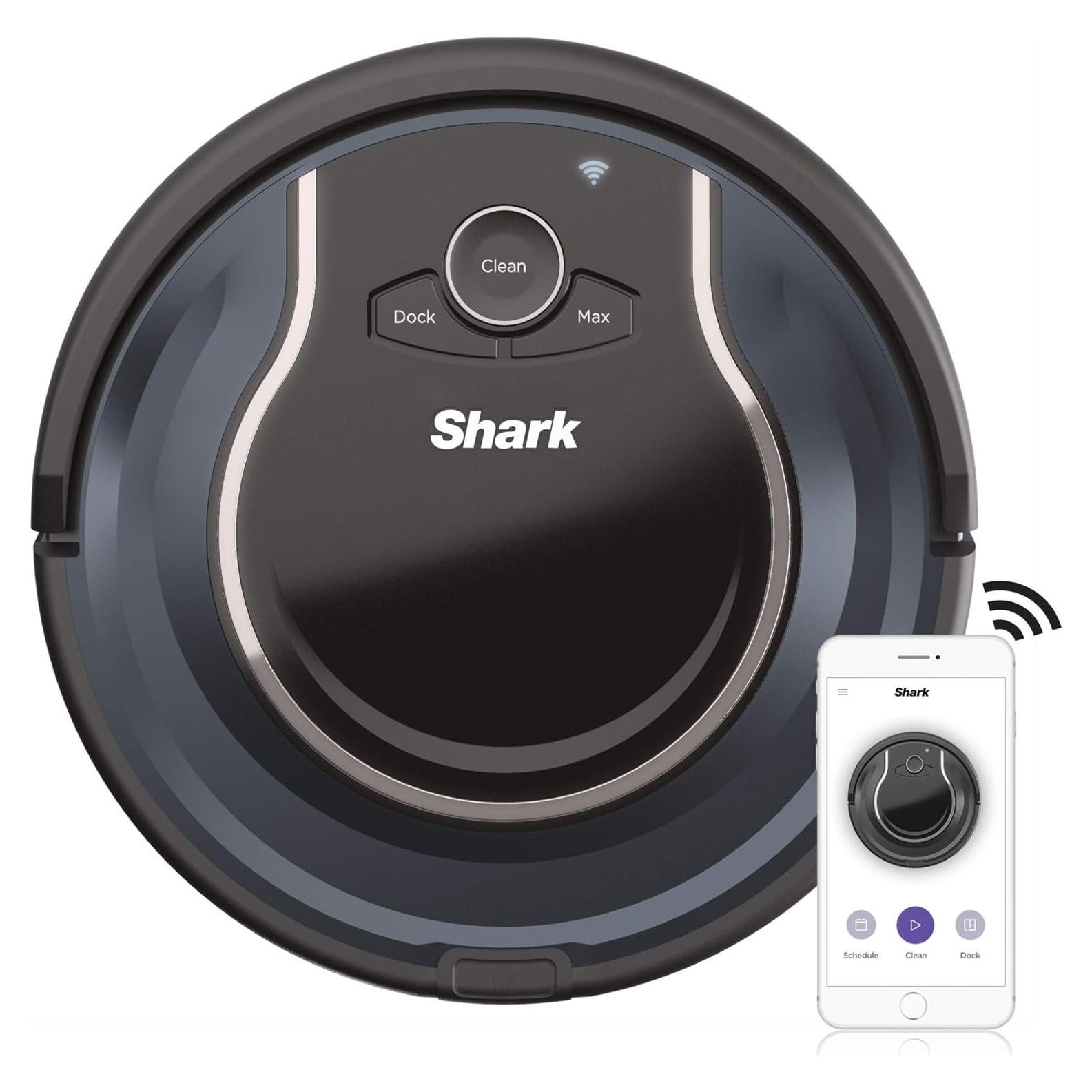 Shark RV761 ION Robot App-Controlled Robot Vacuum (Black/Navy Blue) (Renewed)