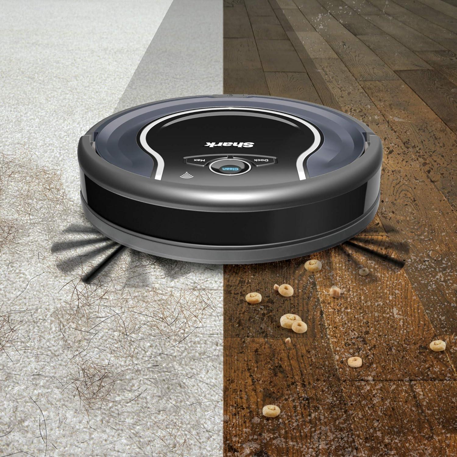 Shark RV761 ION Robot App-Controlled Robot Vacuum (Black/Navy Blue) (Renewed)