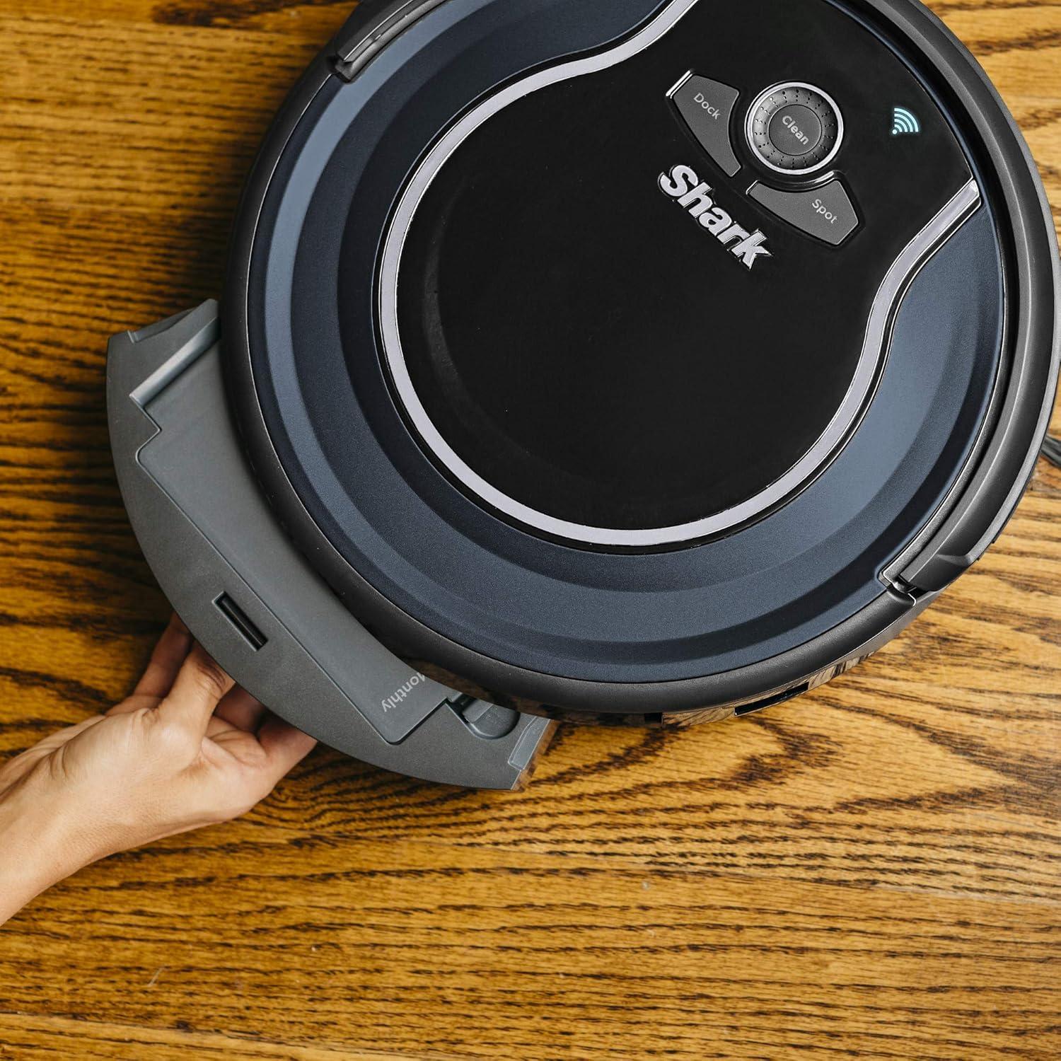 Shark RV761 ION Robot App-Controlled Robot Vacuum (Black/Navy Blue) (Renewed)