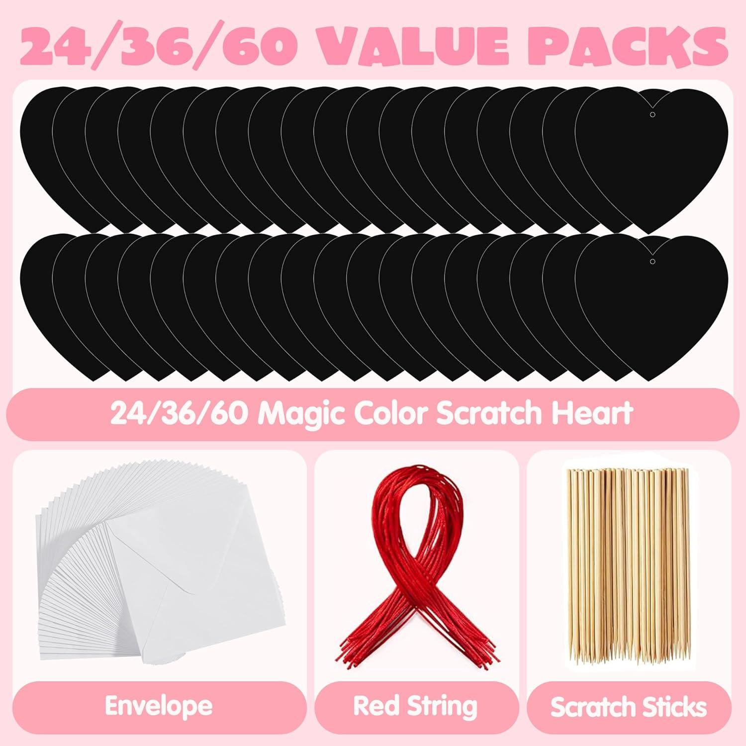 Kit de Arte de Raspado JOYIN 36 Corazones San Valentín
