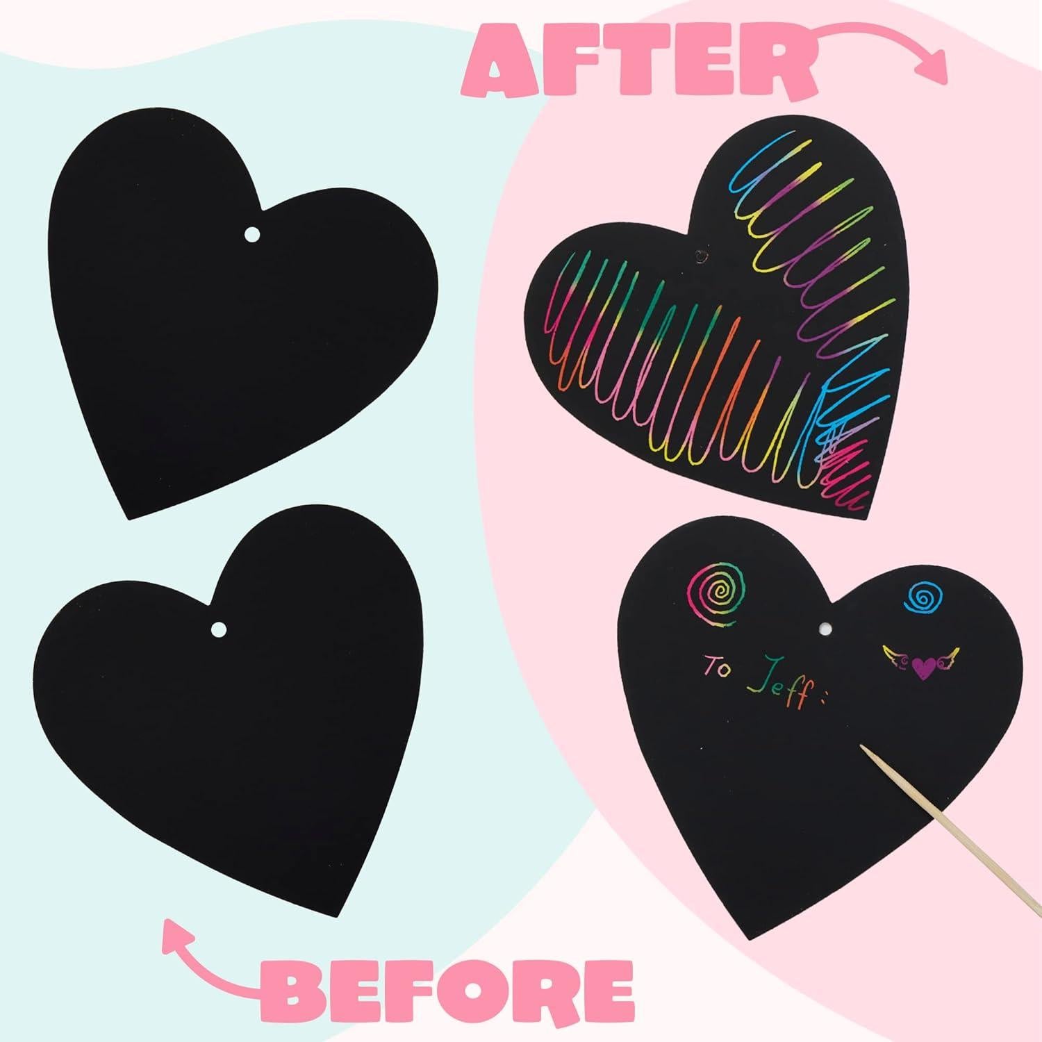 Kit de Arte de Raspado JOYIN 36 Corazones San Valentín