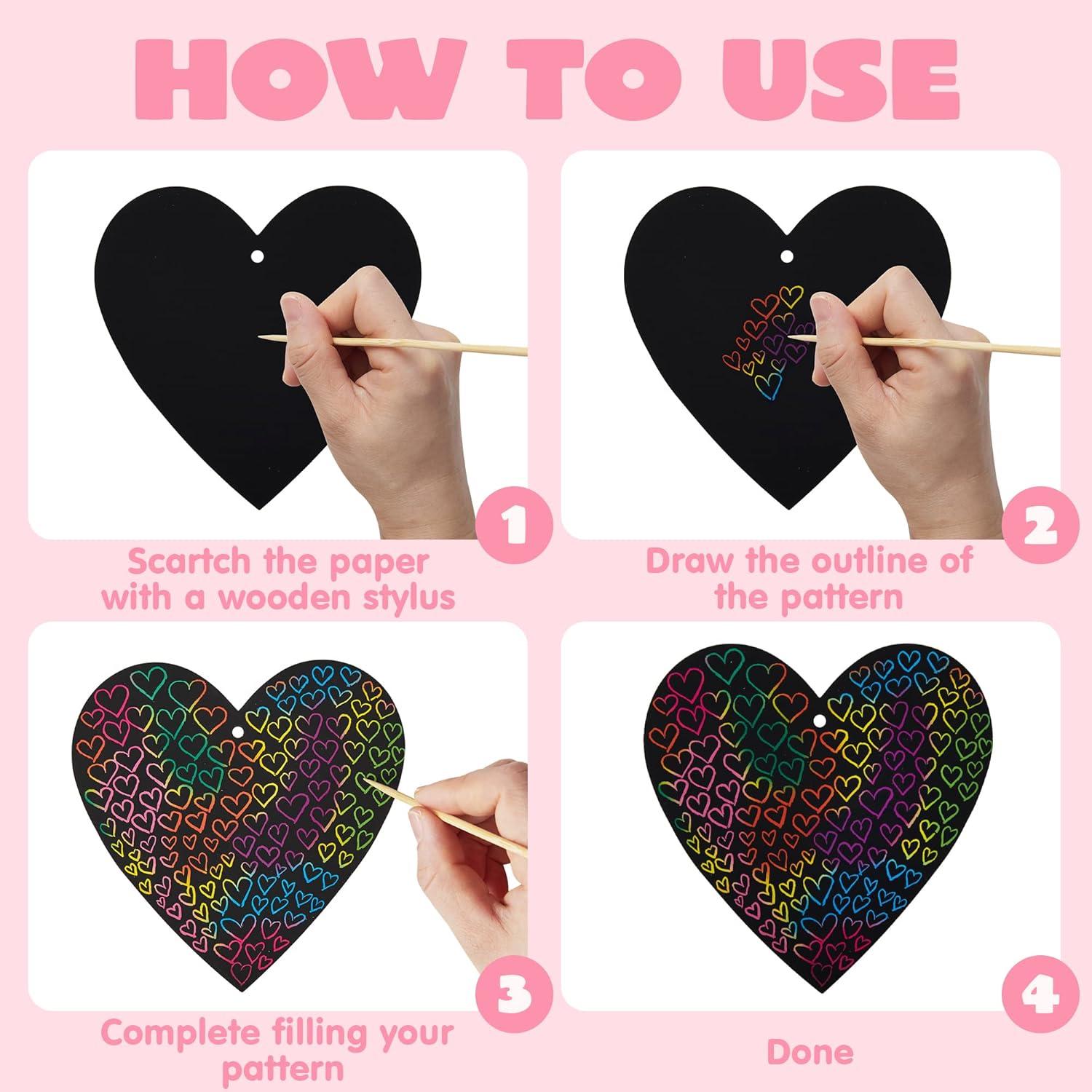 Kit de Arte de Raspado JOYIN 36 Corazones San Valentín