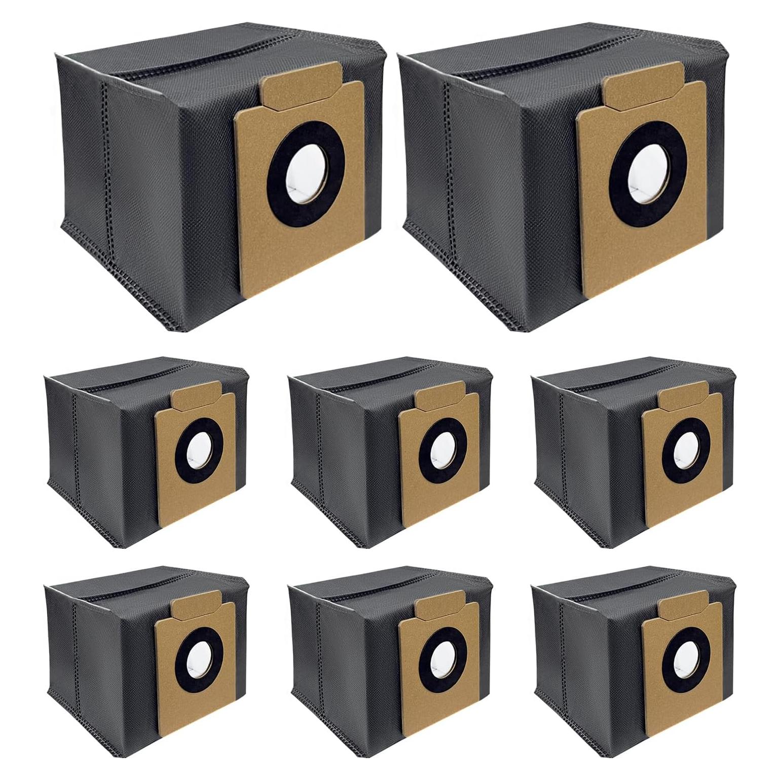 8 Dust Bags Kit Compatible with eufy Robovac X10 Pro Omni / X8 Pro Vacuum Robot and Self-Empty Station, 3L Large Capacity Disposable Replacement Filter Bag