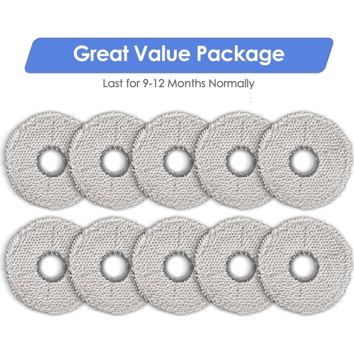 Paquete de 10 Almohadillas de Mopa FILTERIST para ECOVACS