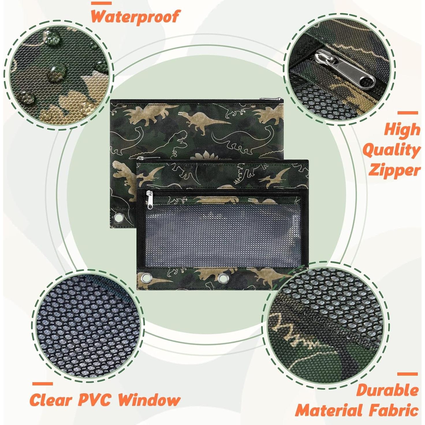 Estuche de Lápices WAWSAM Dinosaurio para Carpeta 3 Anillas