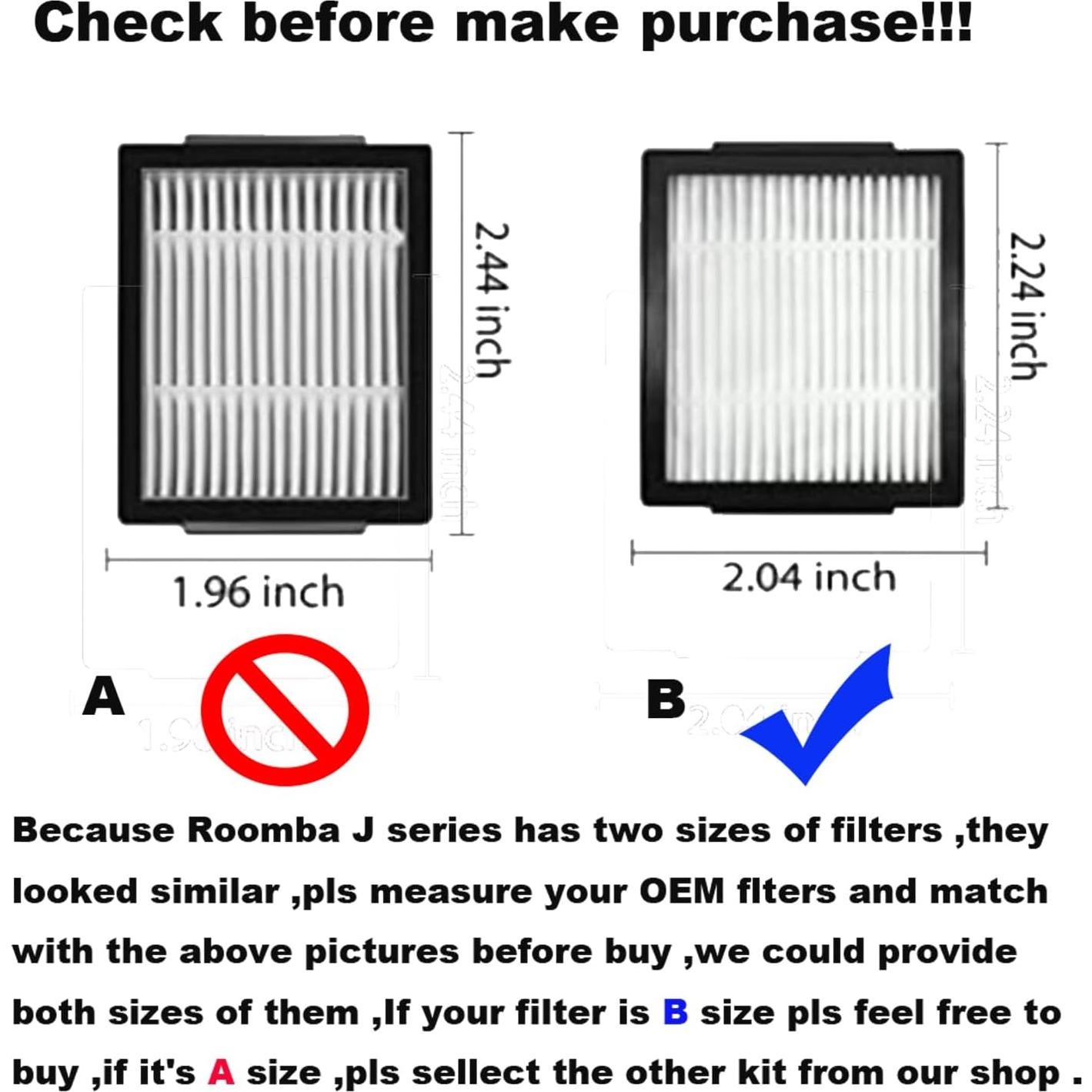 Juego de Repuestos YOKYON para iRobot Roomba J7 J7+ J9+ 10 Max