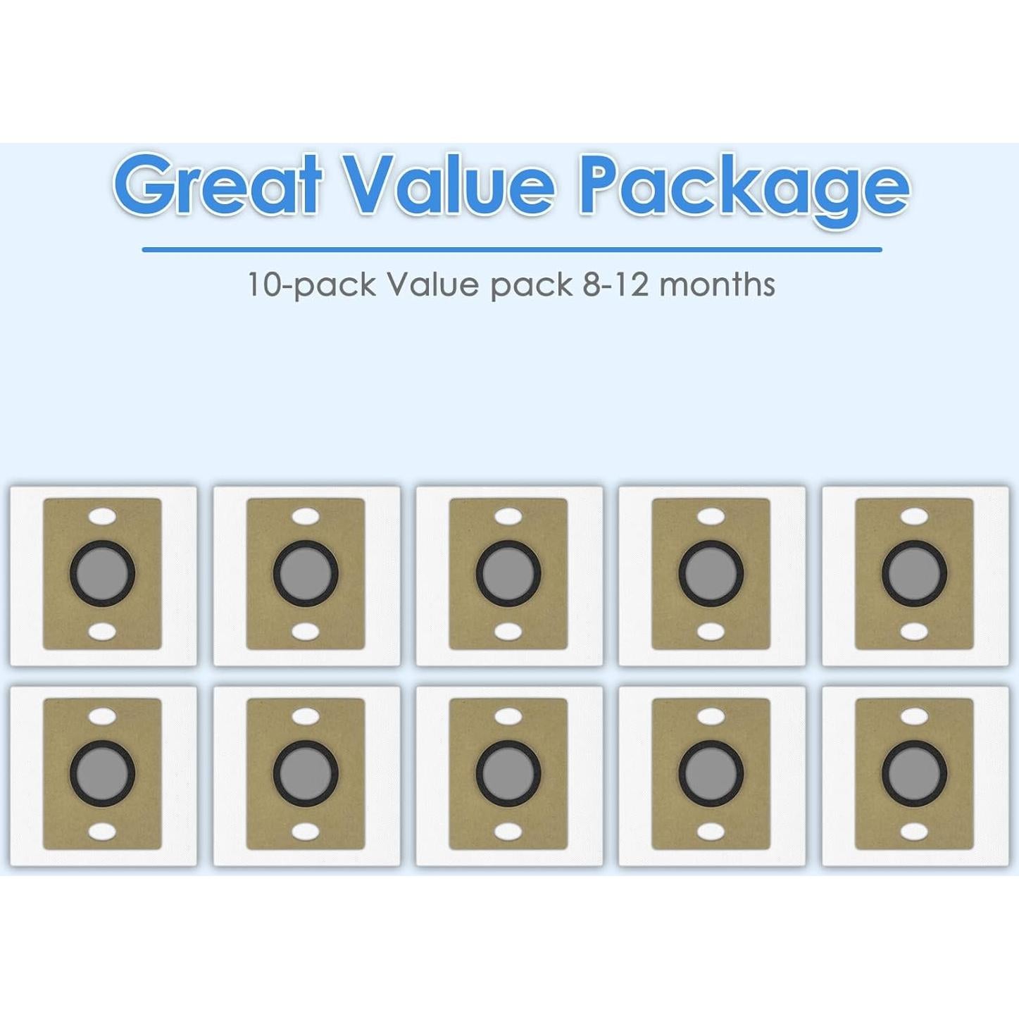 Bolsas de Repuesto para Aspiradora ILIFE V9 Pro A12 Pro - 10 Piezas