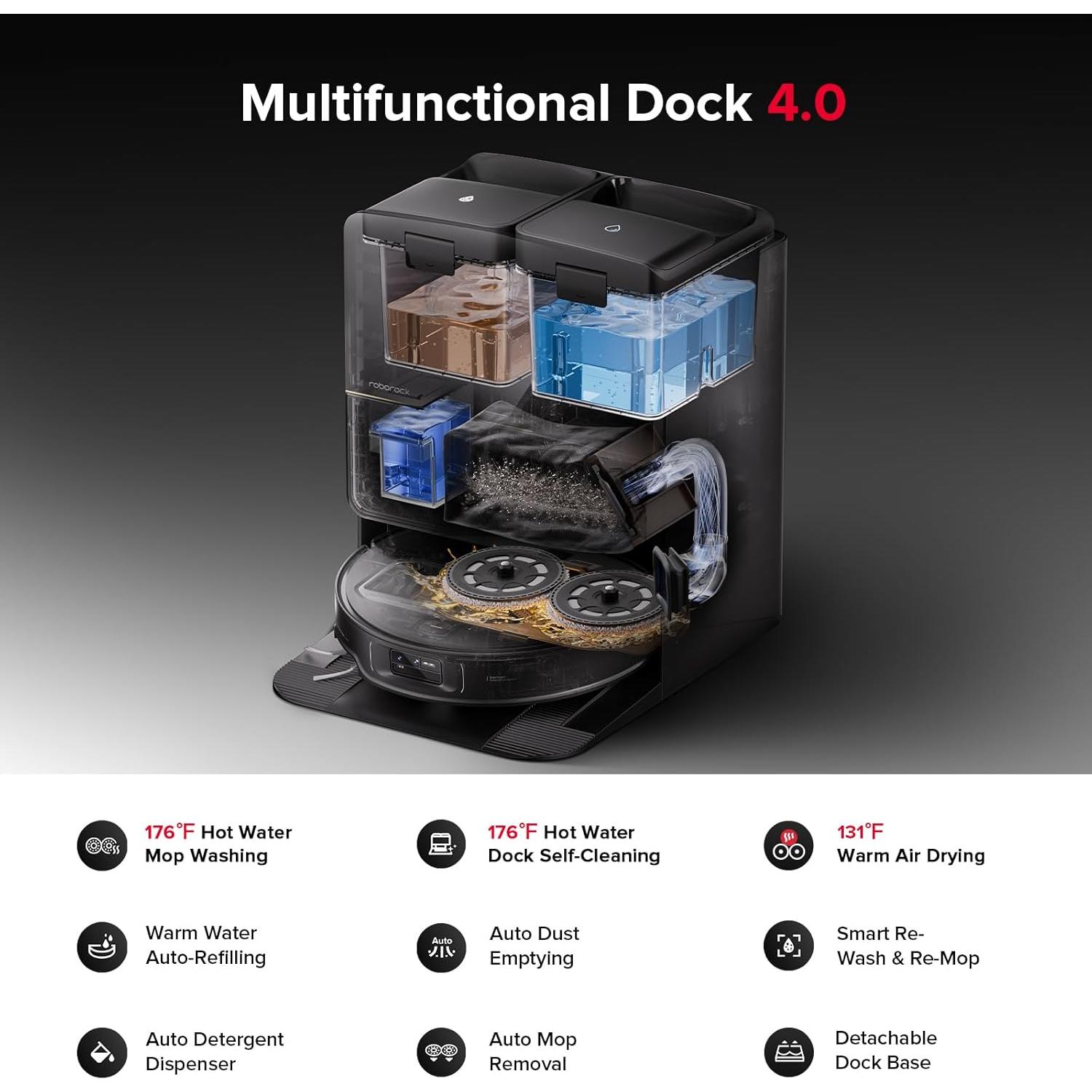 Aspiradora Robot Roborock Saros Z70 con Mopa y 6 Bolsas