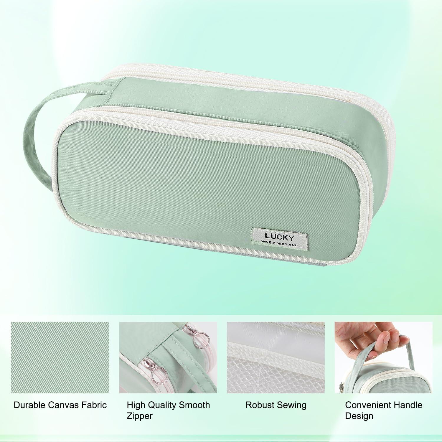 Estuche Grande Tergopa Verde Organizador de Papelería