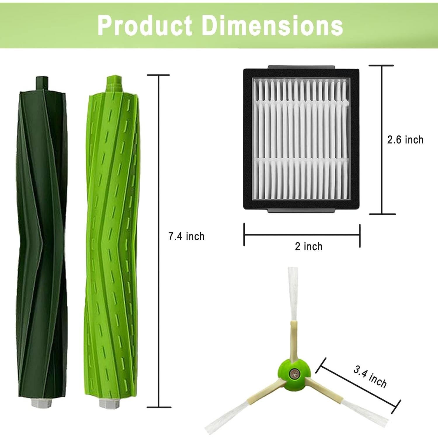 Paquete de Repuestos Bvhonwe para iRobot Roomba i7 i3 i4 i5 i6 i8