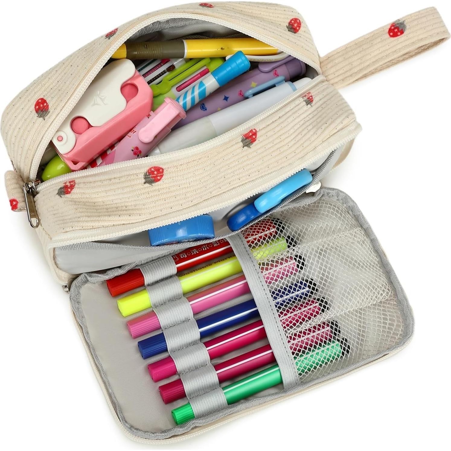 Estuche de Lápices Bluboon E6022 Gran Capacidad Beige