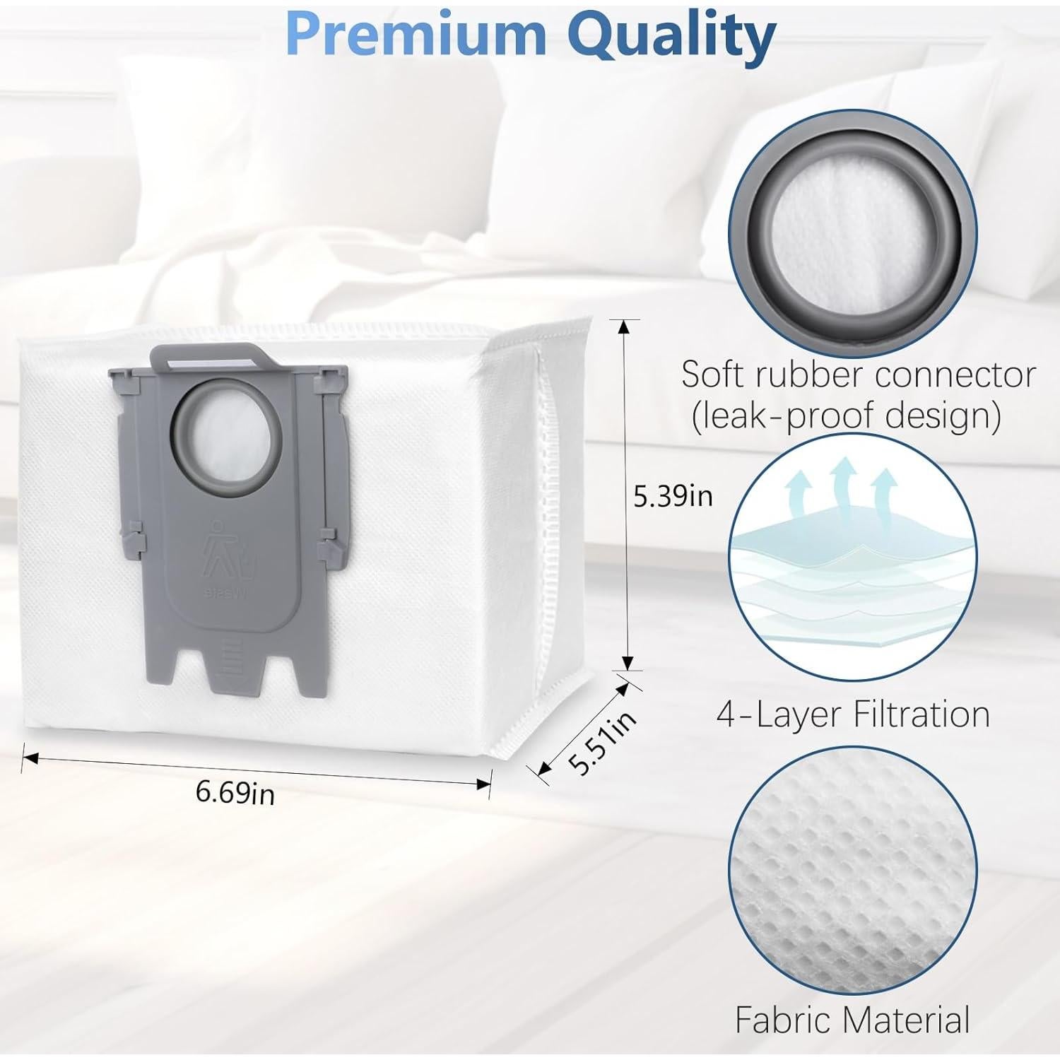 Paquete de 14 bolsas de repuesto Lavacum para Roborock S8 3L