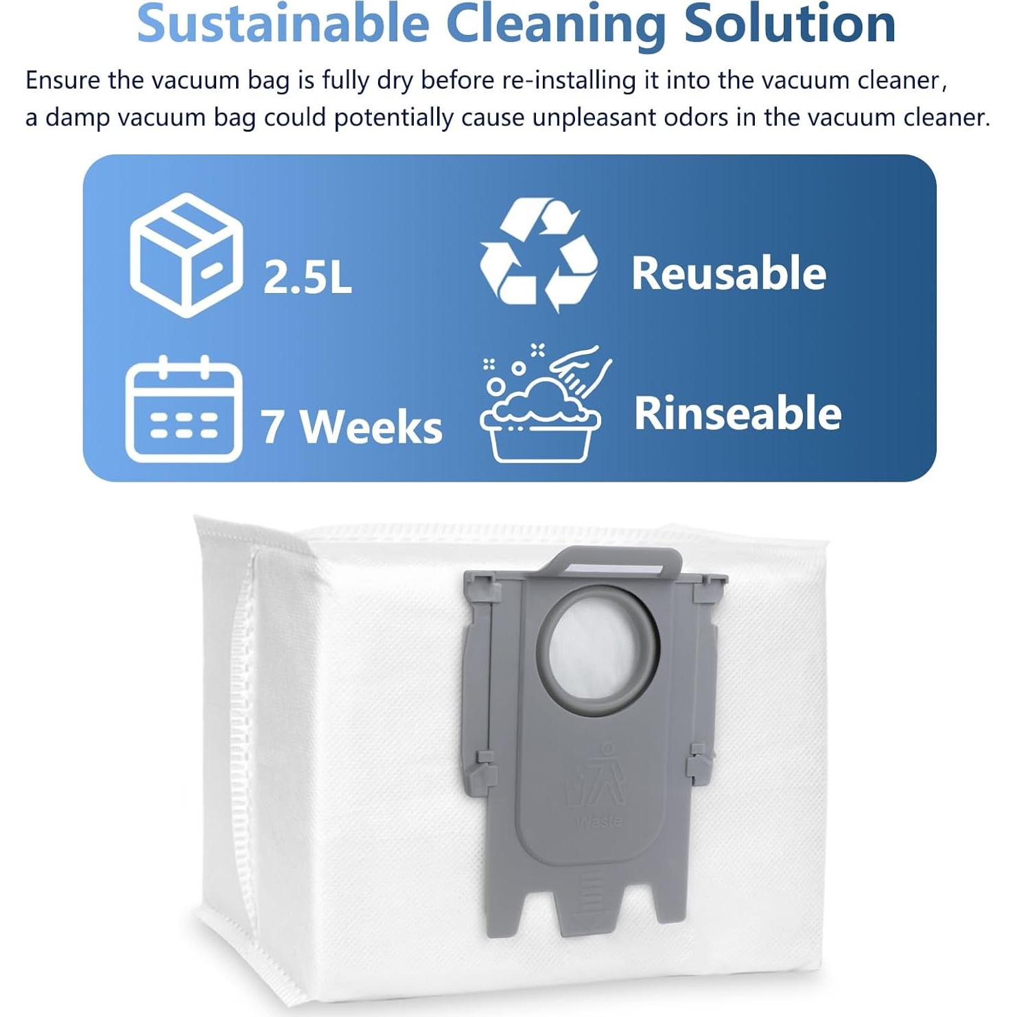 Paquete de 14 bolsas de repuesto Lavacum para Roborock S8 3L