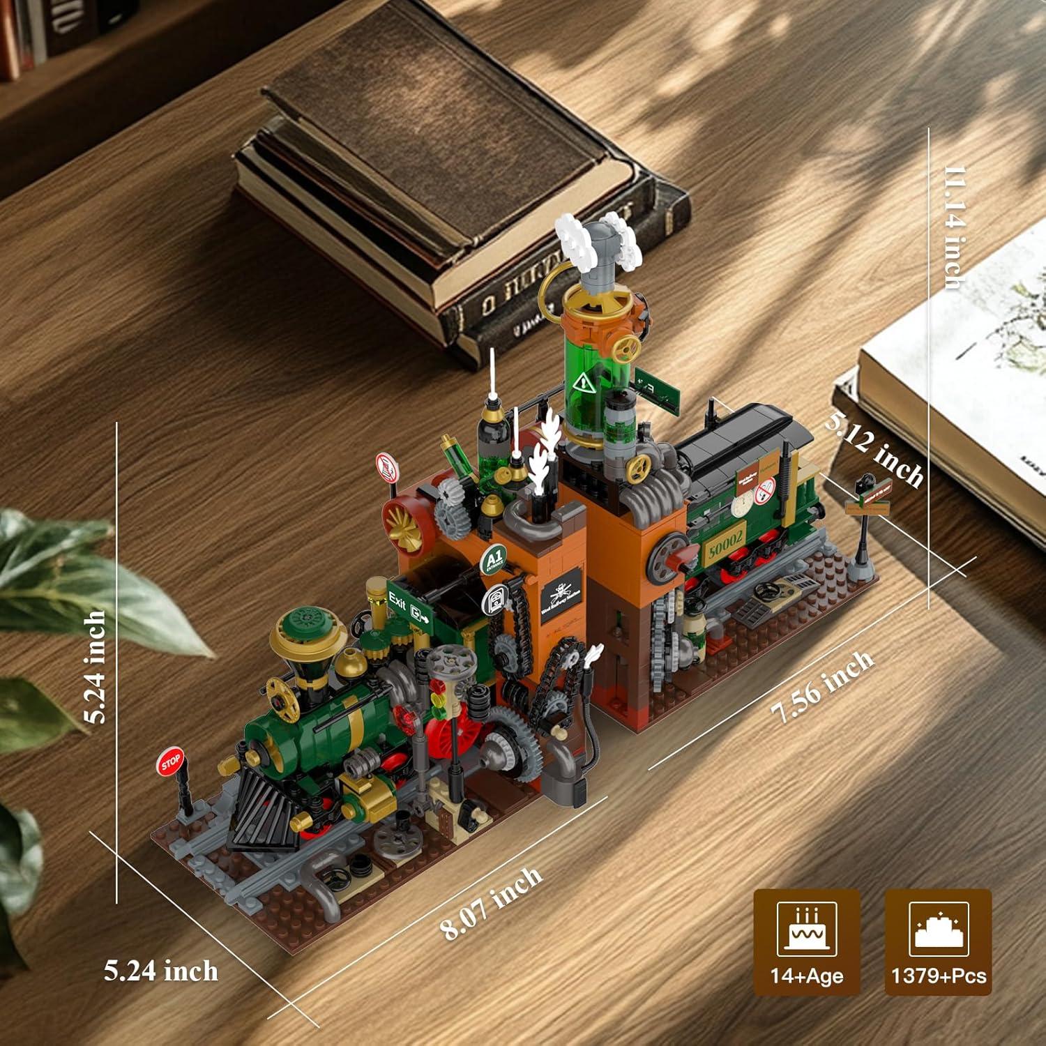 Set de Construcción Tren de Vapor Medieval 1379 Piezas