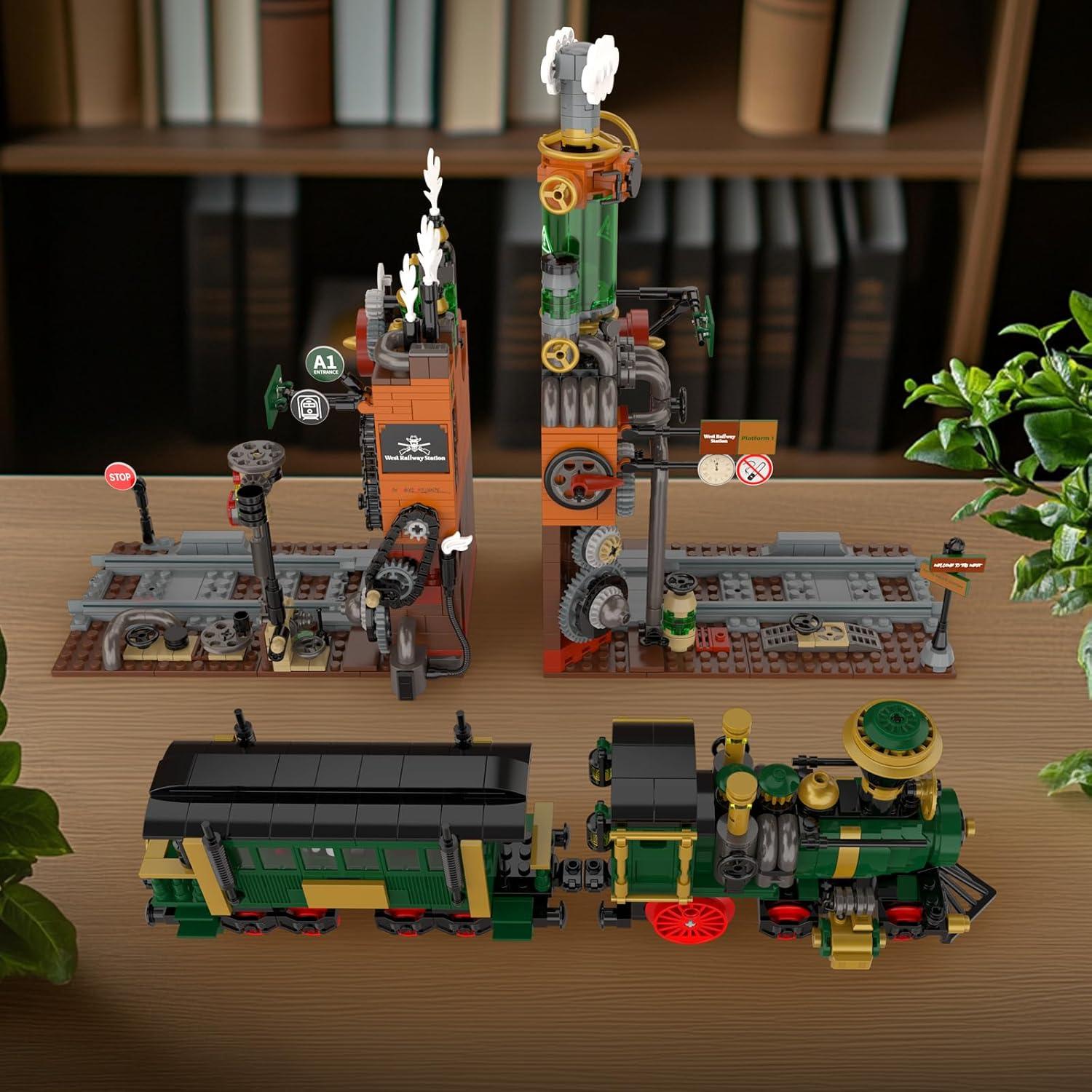 Set de Construcción Tren de Vapor Medieval 1379 Piezas
