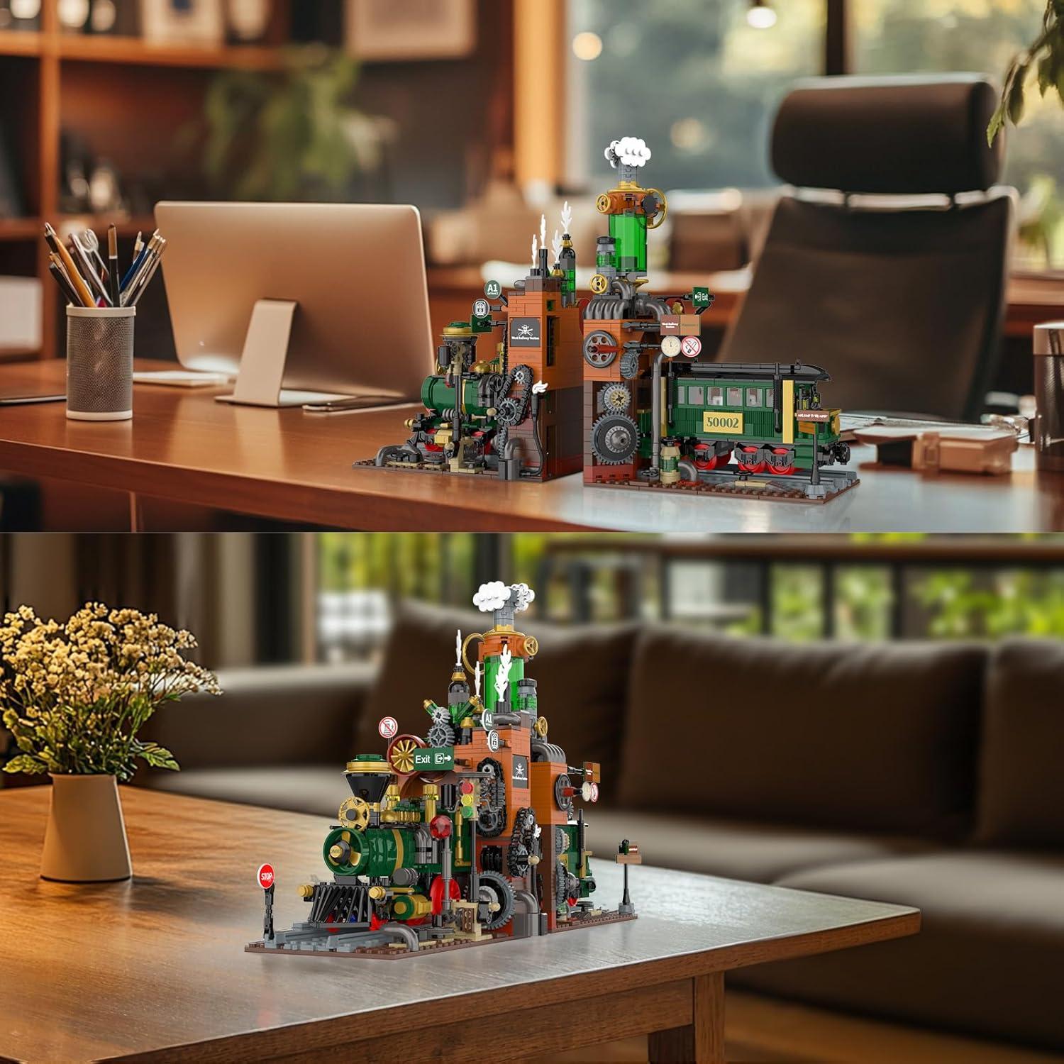 Set de Construcción Tren de Vapor Medieval 1379 Piezas