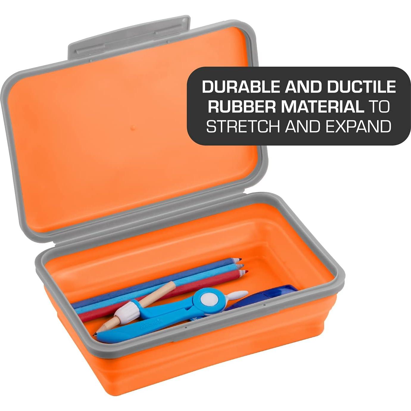 Caja de Almacenamiento Flexi It's Academic Naranja Plegable