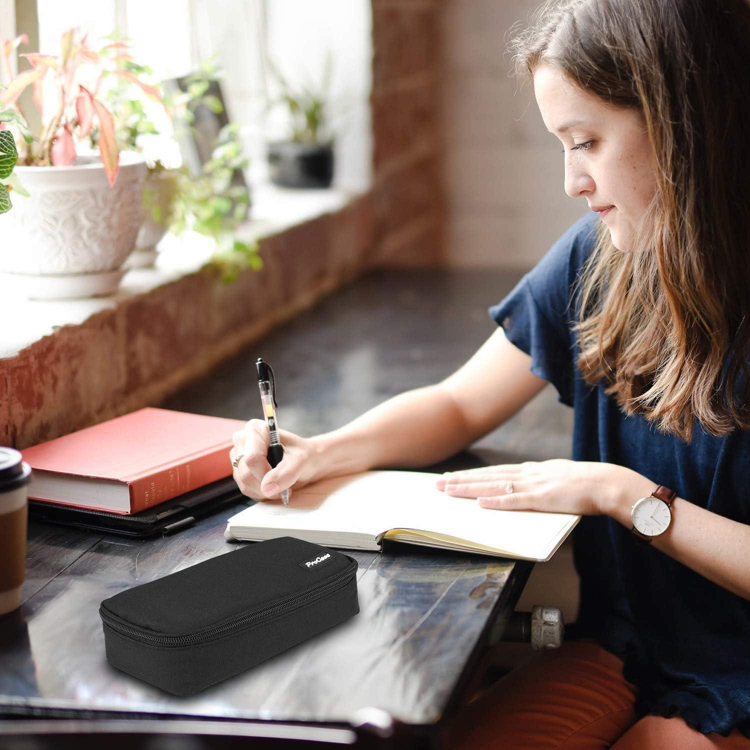 Estuche de Lápices ProCase Negro Gran Capacidad 20cm