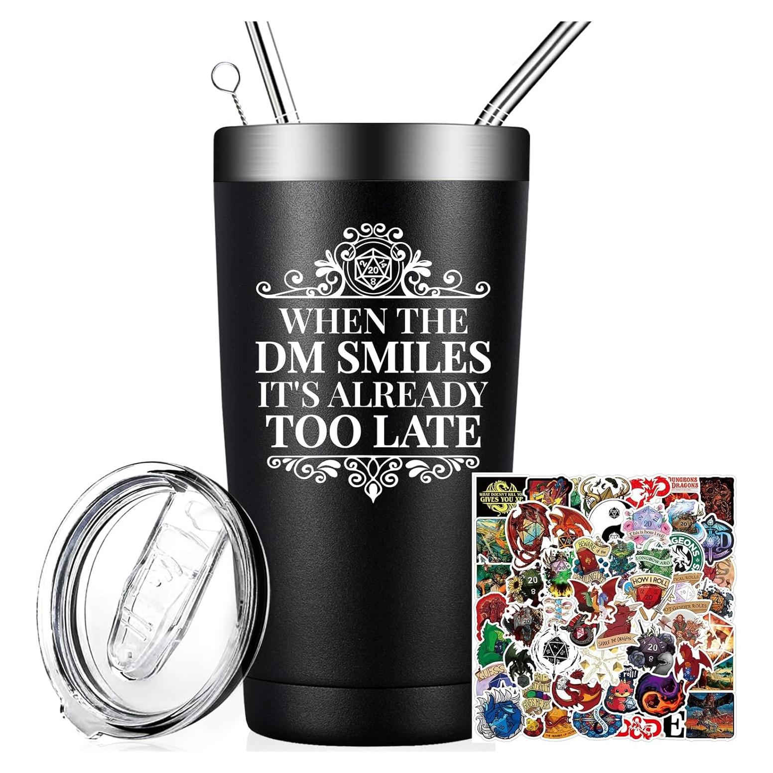 Vaso de Acero Inoxidable 20oz DOEARTE para DM - Regalo RPG