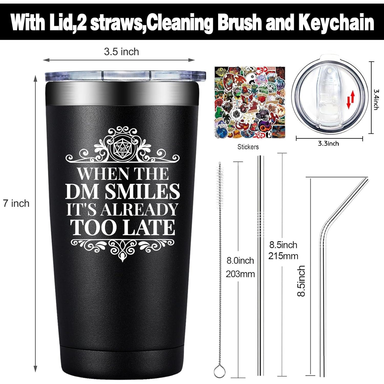 Vaso de Acero Inoxidable 20oz DOEARTE para DM - Regalo RPG