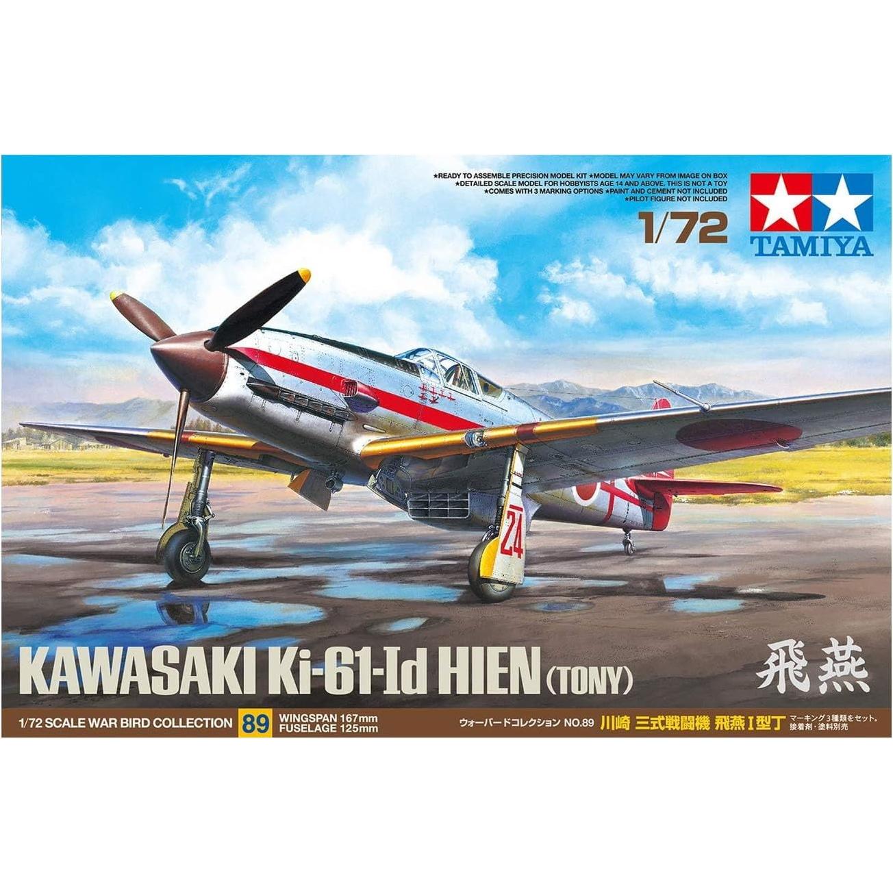 Tamiya 60789 Modelo Plástico 1/72 Kawasaki Ki-61-Id Hien