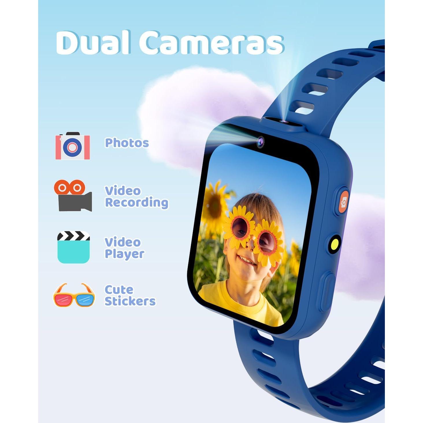 Reloj Inteligente BIGGERFIVE para Niños con Duales Cámaras