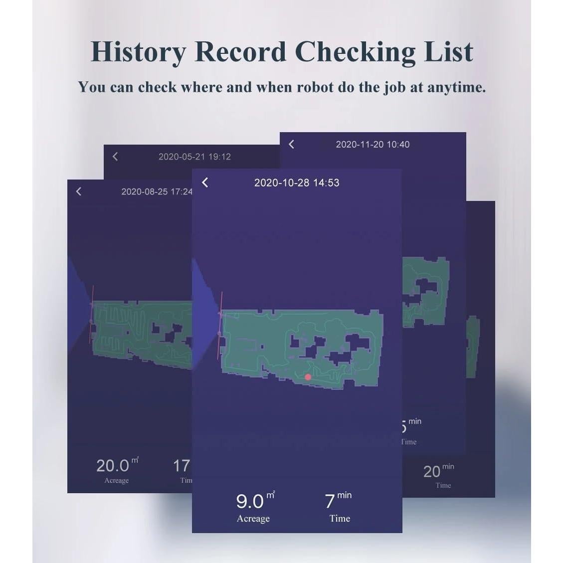 GOWE Robot Vacuum Cleaner, Multiple Floors Maps, Zone Cleaning, Restricted Area Setting for Home Carpet Cleaning