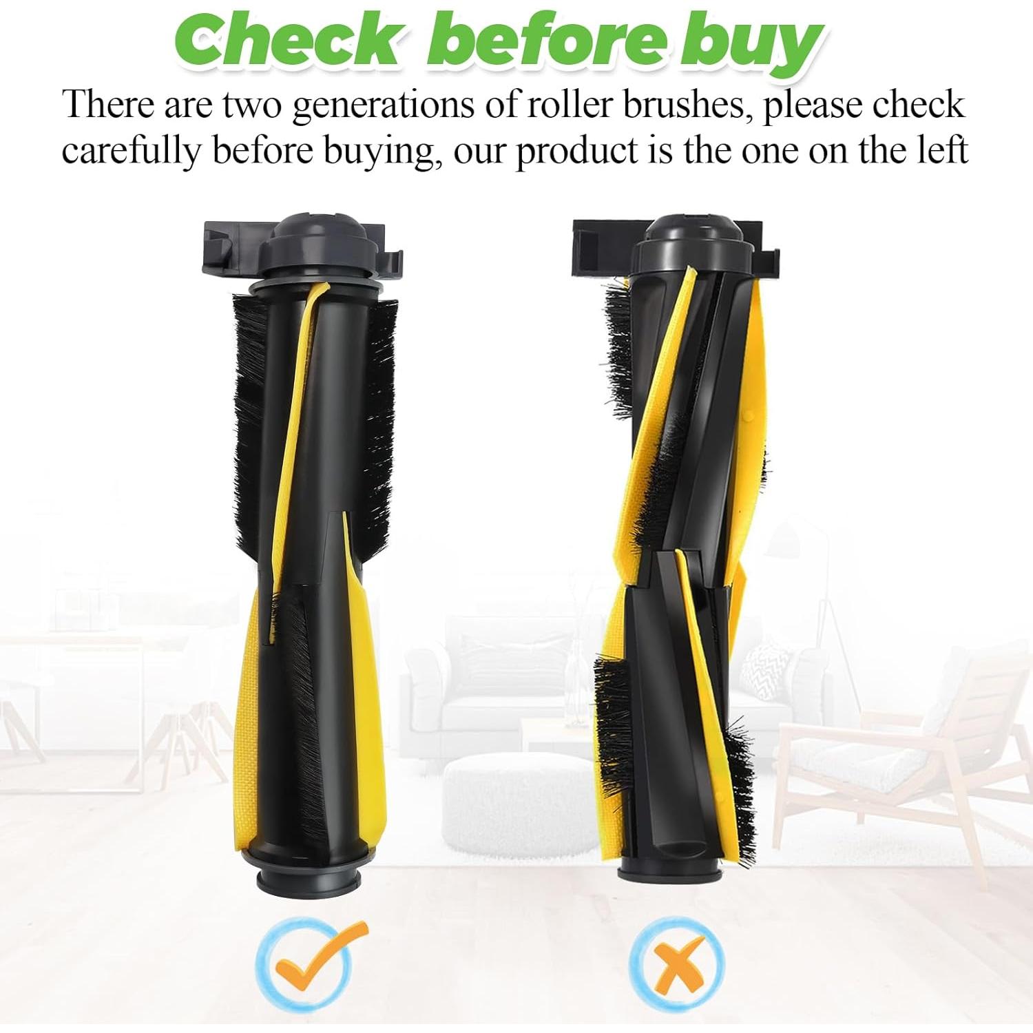 Techecook Cepillo Principal de Rodillo para Shark IQ - 2 Piezas