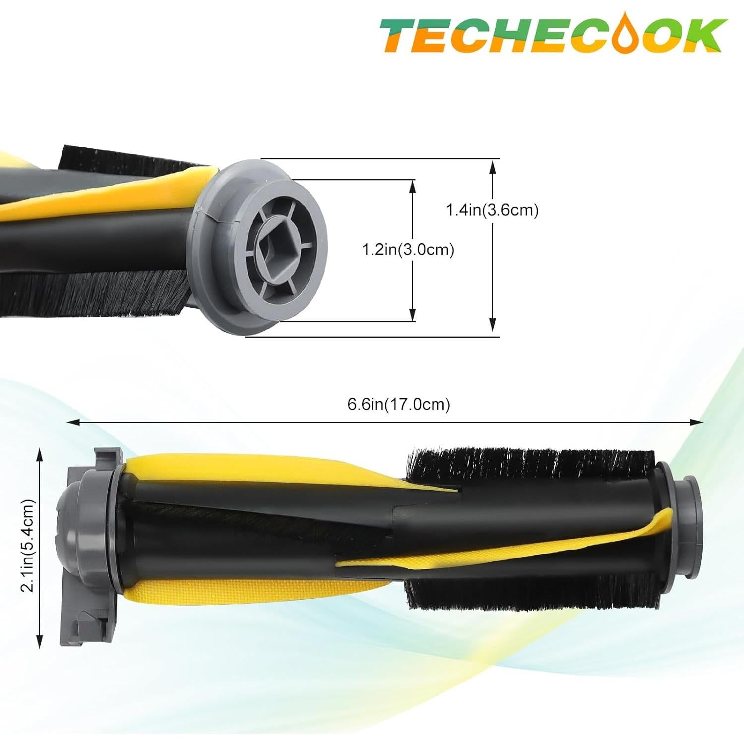 Techecook Cepillo Principal de Rodillo para Shark IQ - 2 Piezas